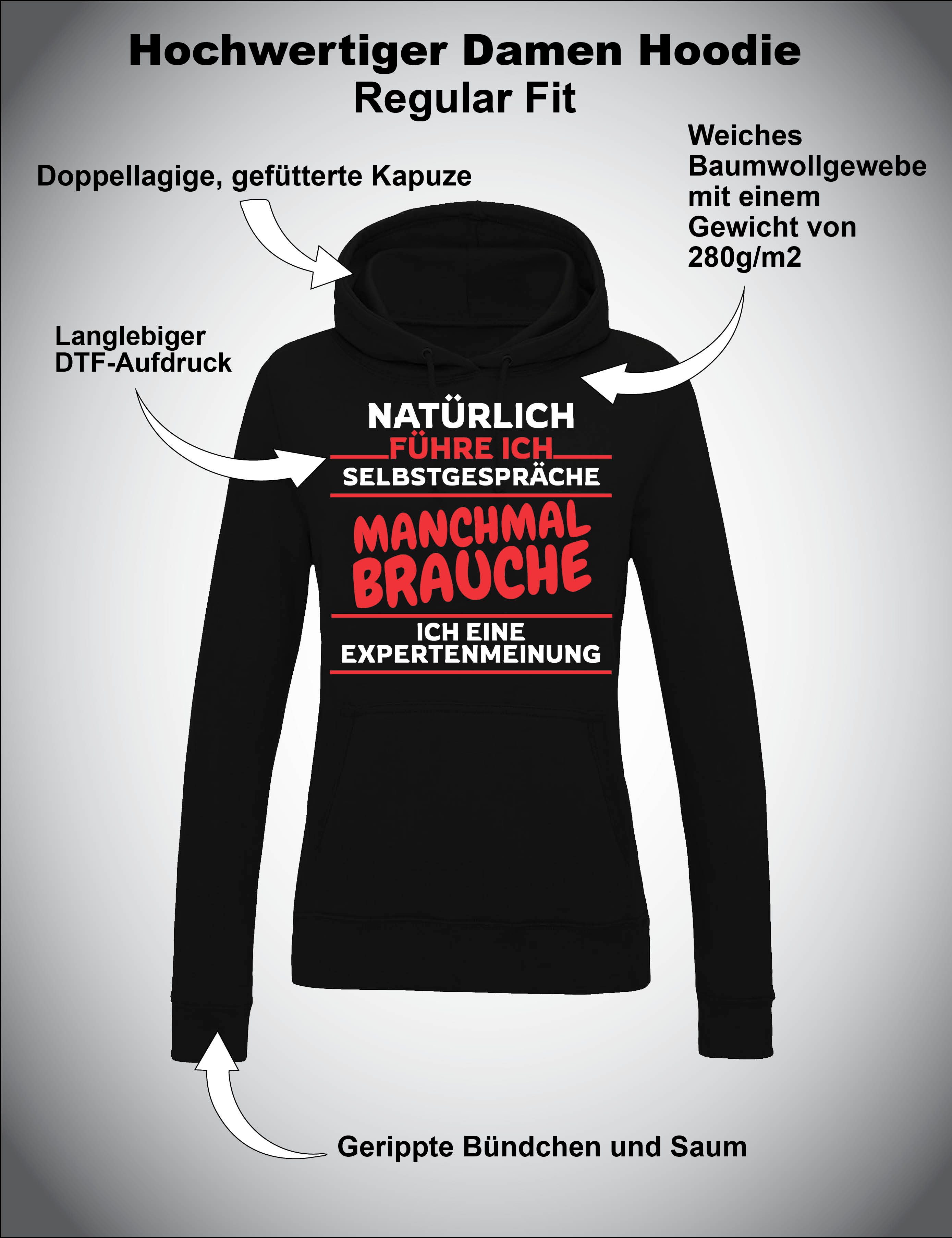 Youth Designz Kapuzenpullover "Selbstgespräche" Damen Hoodie Pullover mit lustigen Print Geschenk mit witzigen Aufdruck für Frauen
