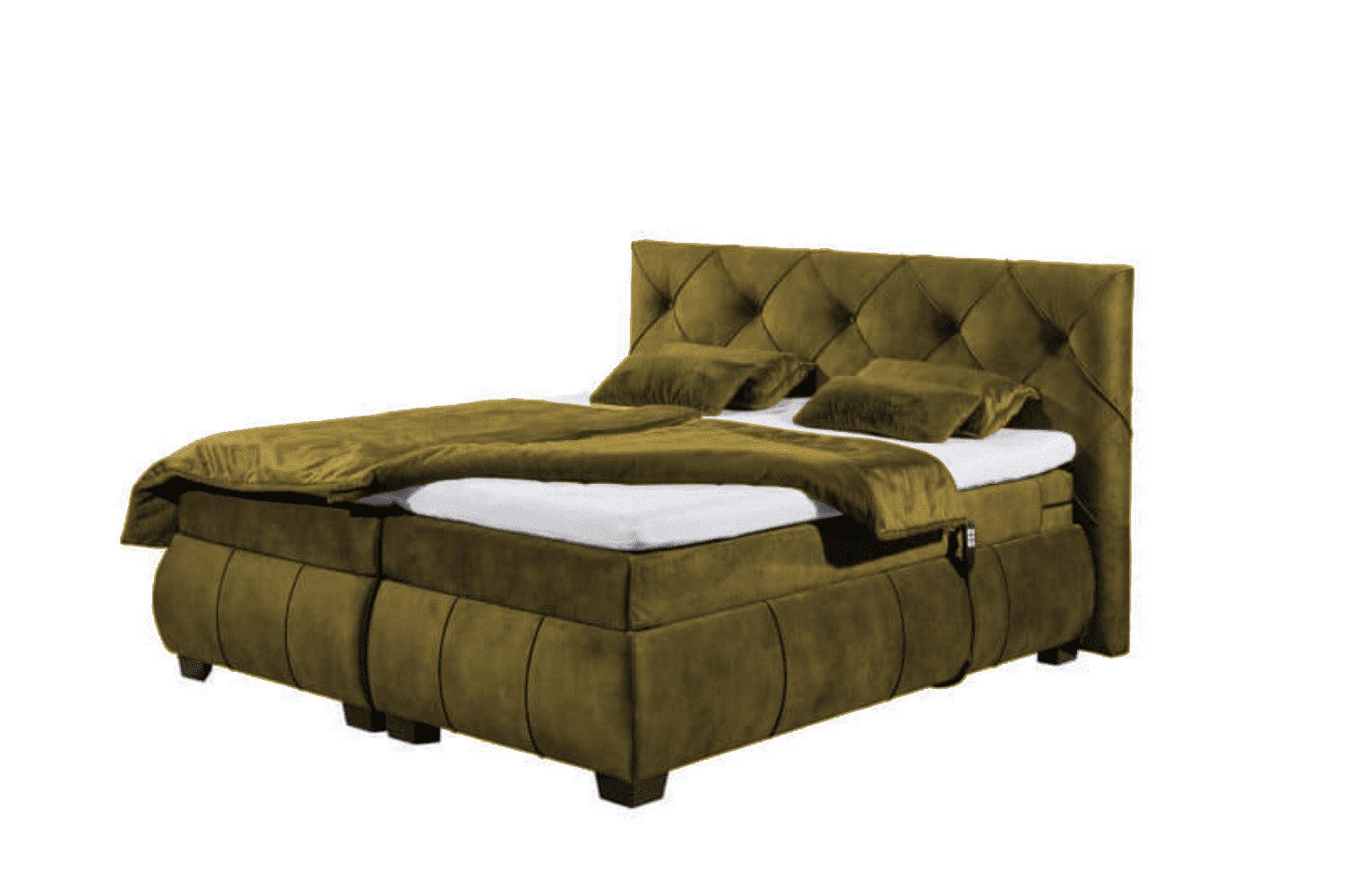 ED EXCITING DESIGN Boxspringbett Sanur 180x200 elektrisch verstellbar, 7Z-TTFK-Matratze und HR-Topper, Elektrisch verstellbar, 7Z-TTFK-Matratze und HR-Topper