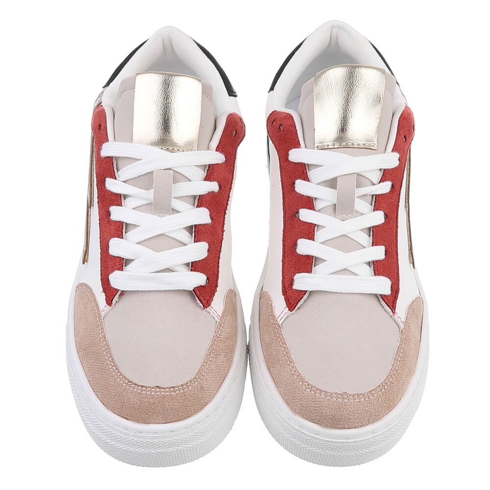 Ital-Design Damen Low-Top Freizeit Sneaker (88930620) Flach Sneakers Low in Weiß