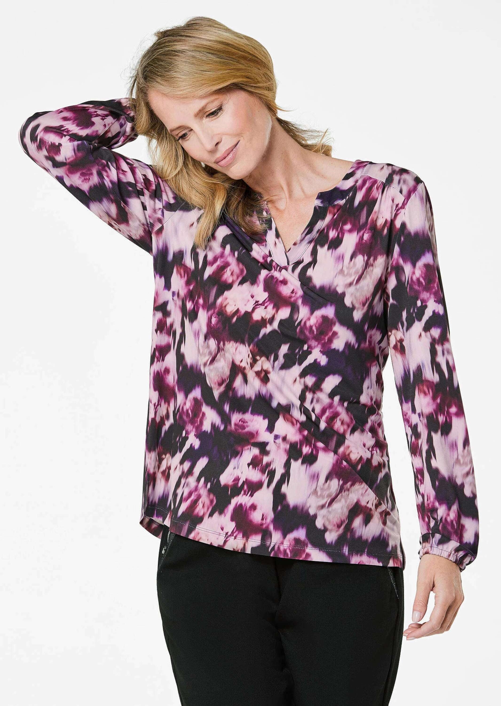 GOLDNER Kurzarmbluse Elegantes Blusenshirt mit V-Ausschnitt Schlupfbluse mi günstig online kaufen