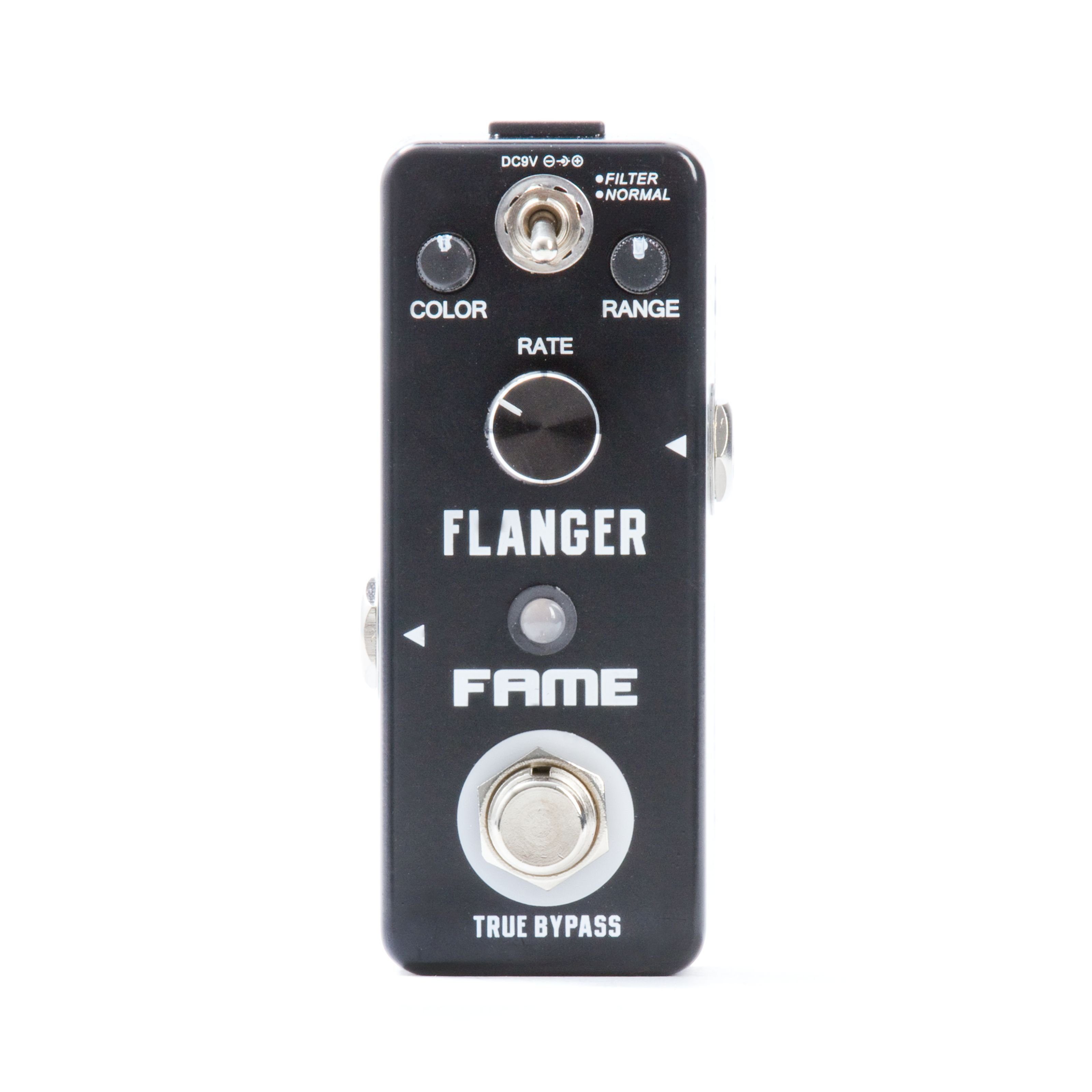 FAME Musikinstrumentenpedal, (LEF-312 Flanger Kompaktes Modulations Effektgerät für Gitarren True Bypass Regler für Color Range und Rate 45x48x95mm 240g, Effekte, Modulationseffekte), LEF-312 Flanger, Modulations Effektgerät, True Bypass