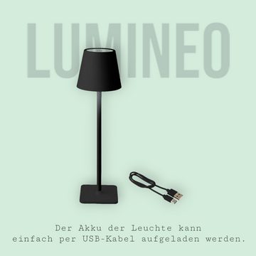 Lumineo LED-Leuchte LED Akku Tischlampe lumineo Touch warmweiss / kaltweiss dimmbar