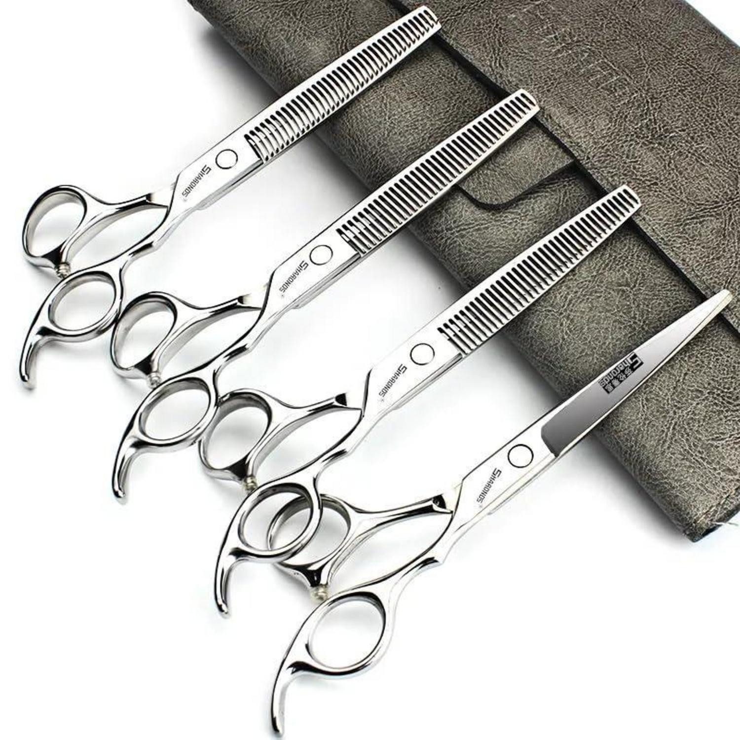 LuxusKollektion Haarschere Haarschneidemaschine Set Edelstahl 6.5-7.5 Zoll
