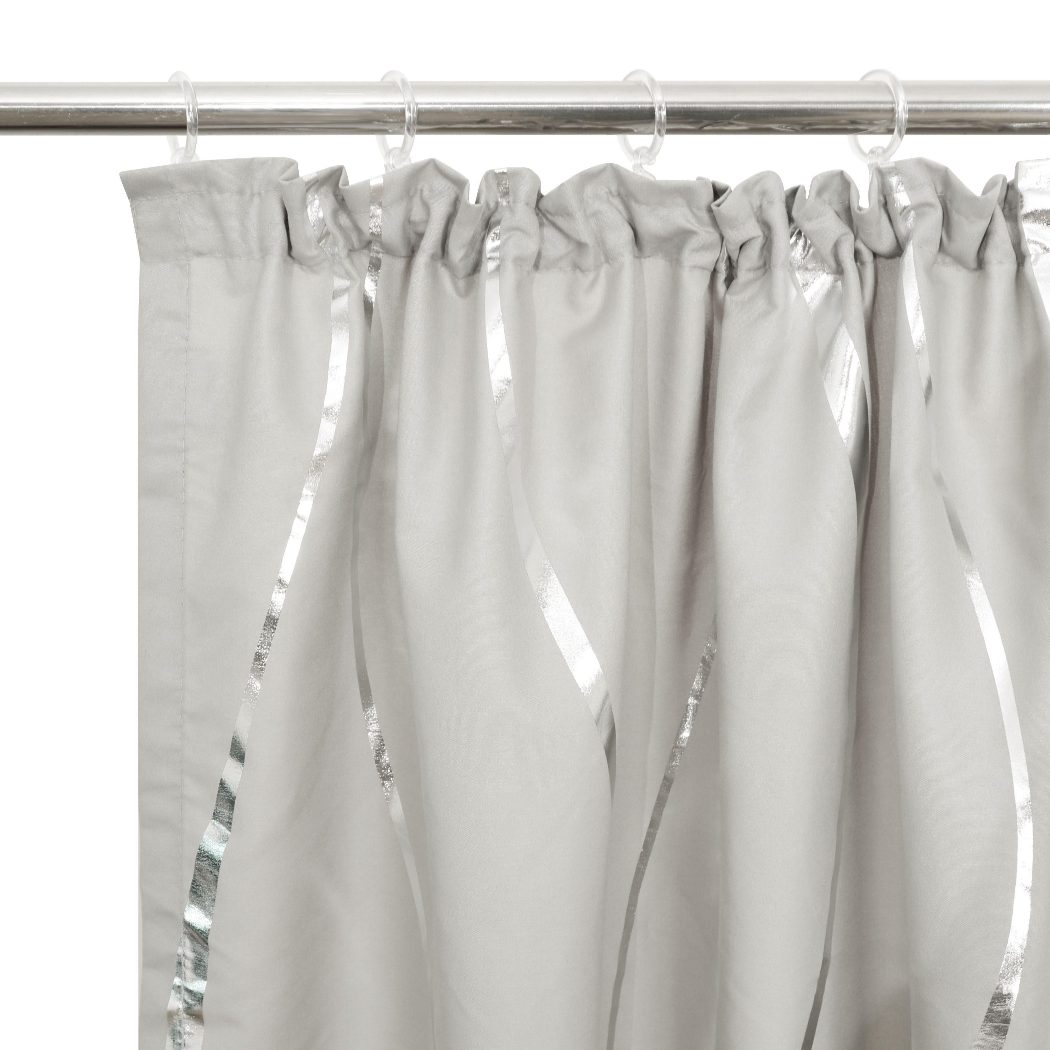 OTTO home Gardine Quinnton (2 St), Kräuselband, halbtransparent, Metallic‑Akzenten, Kräuselband, schöner Stoff, mittelleicht – Bild 4 von 5