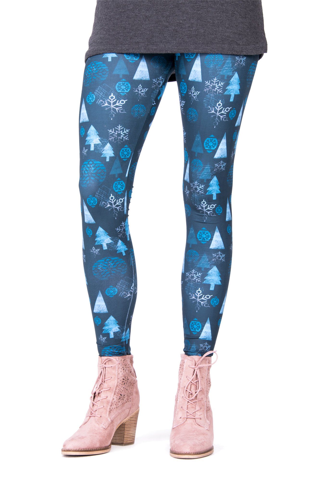 cosey Leggings Christmas-Line Leggings in verschiedenen Motiven (Einheitsgröße XS-L) Winter Symbole (D08) | Leggings