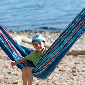 La Siesta Hängematte Doppel Hängematte Currambera blueberry blau La Siesta Tuchhängematte, Hochwertige Qualität