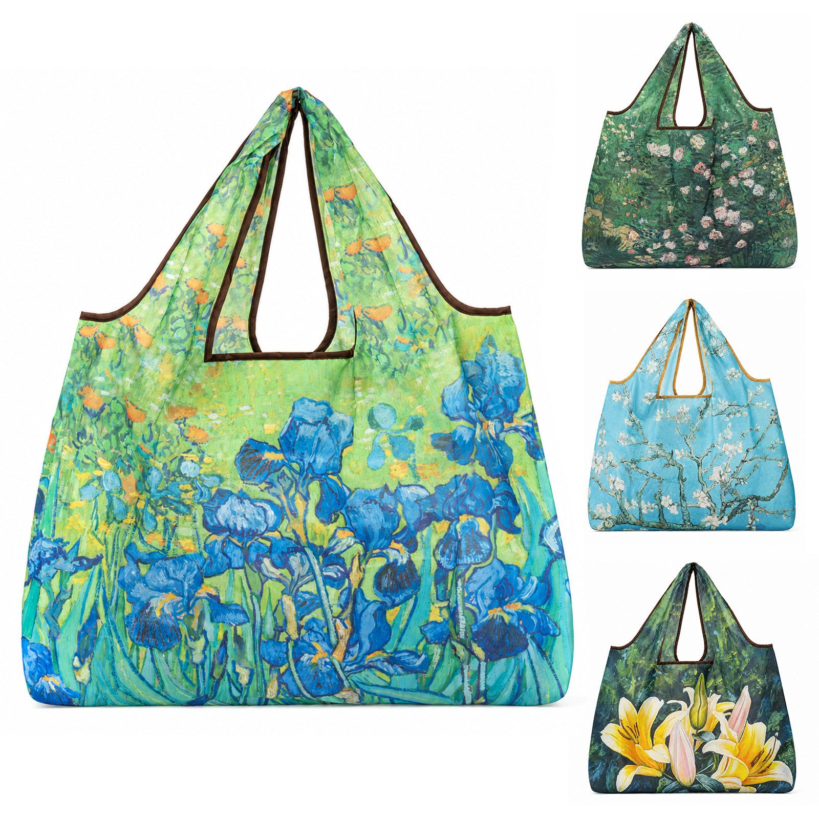 Youyijia Shopper Faltbare Einkaufstasche mit Blumenmotiv