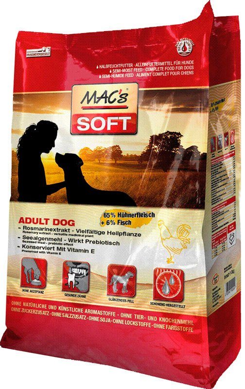 MAC'S Trockenfutter »Soft Adult Dog Huhn & Fisch«, für Hunde, 15 kg online  kaufen | OTTO
