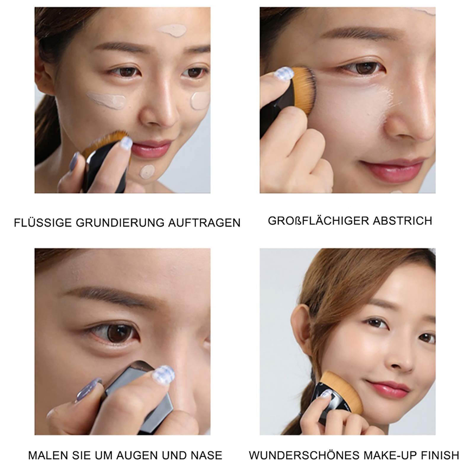 Haiaveng Make-up Premium Blush Flat von Make-up Pinsel Groove Flüssigkeit, Design, Mischen Gesicht Foundation Concealer Pinsel Pinsel zum Pinsel Top Stick Creme