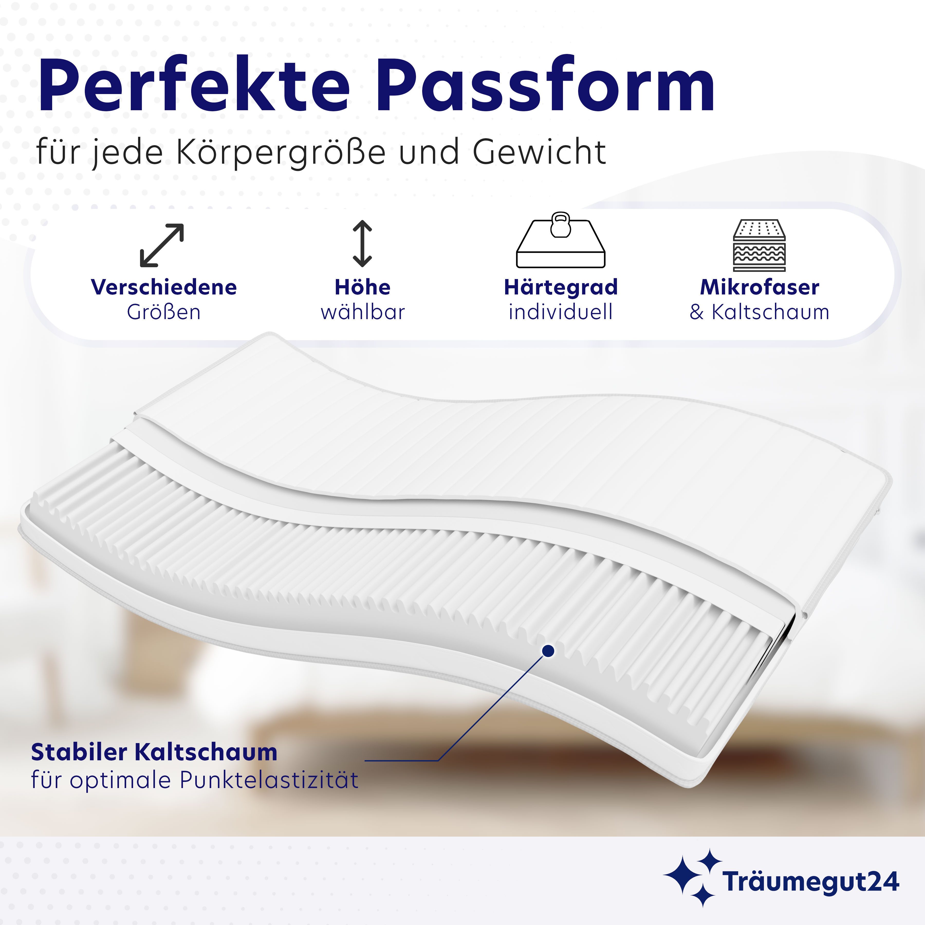 Kaltschaummatratze HydroVital - 7-Zonen Wendematratze mit zwei Liegeseiten günstig online kaufen