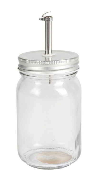 esschert design Zuckerstreuer Esschert Glas Ölspender 400ml Essigspender Zuckerspender Zuckerstreuer