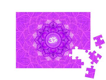 puzzleYOU Puzzle Sahasrara, Kronenchakra-Symbol: buntes Mandala, 48 Puzzleteile, puzzleYOU-Kollektionen Chakra, Menschen