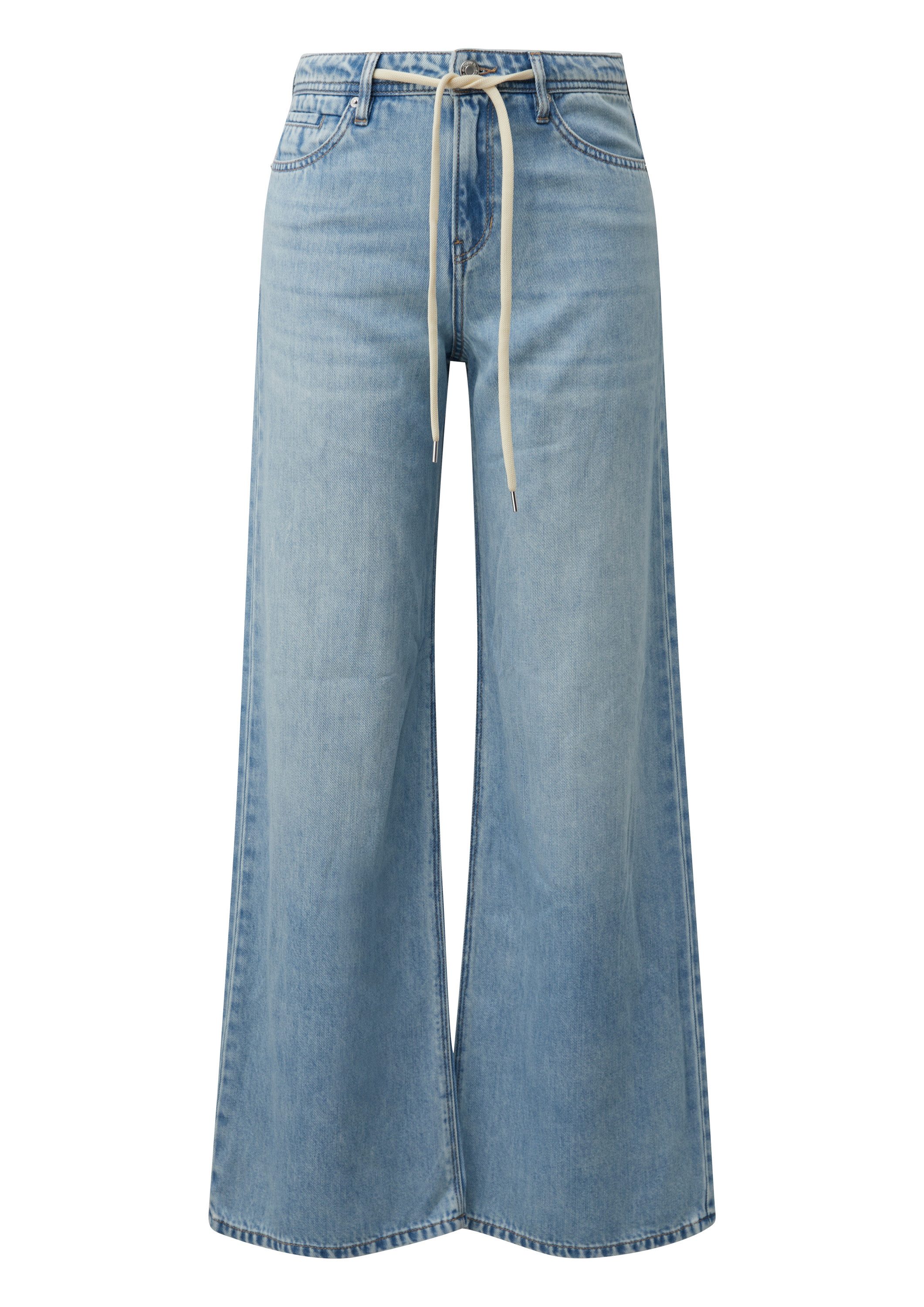 s.Oliver Weite Jeans Jeans-Hose SURI Jeans Suri / Regular Fit / Mid Rise / Wide Leg / mit Bindedetail