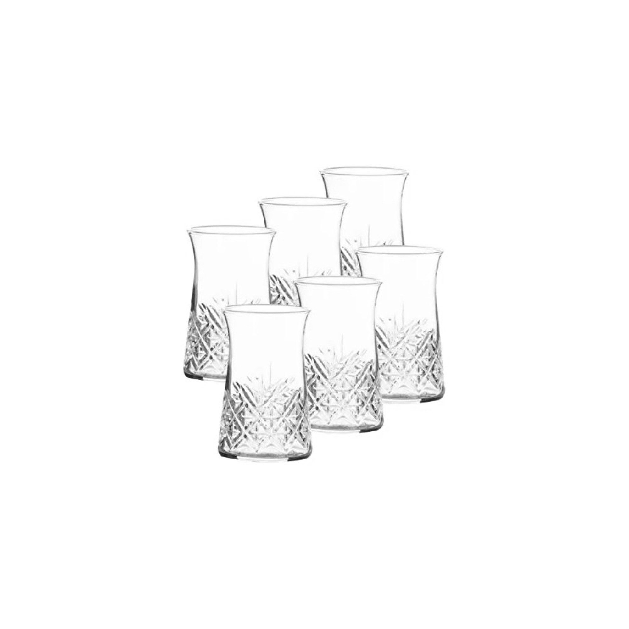 Pasabahce Teeglas 42891 Timeless 6x Set Türkische Teegläser Gläser Teeglas Cay Bardagi, 6-tlg.