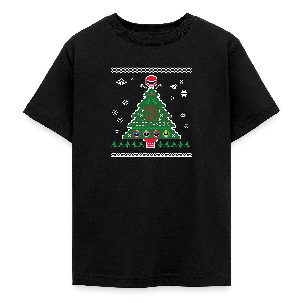 Spreadshirt T-Shirt Power Rangers Ugly Christmas Weihnachtsbaum Teenager T-Shirt (1-tlg)