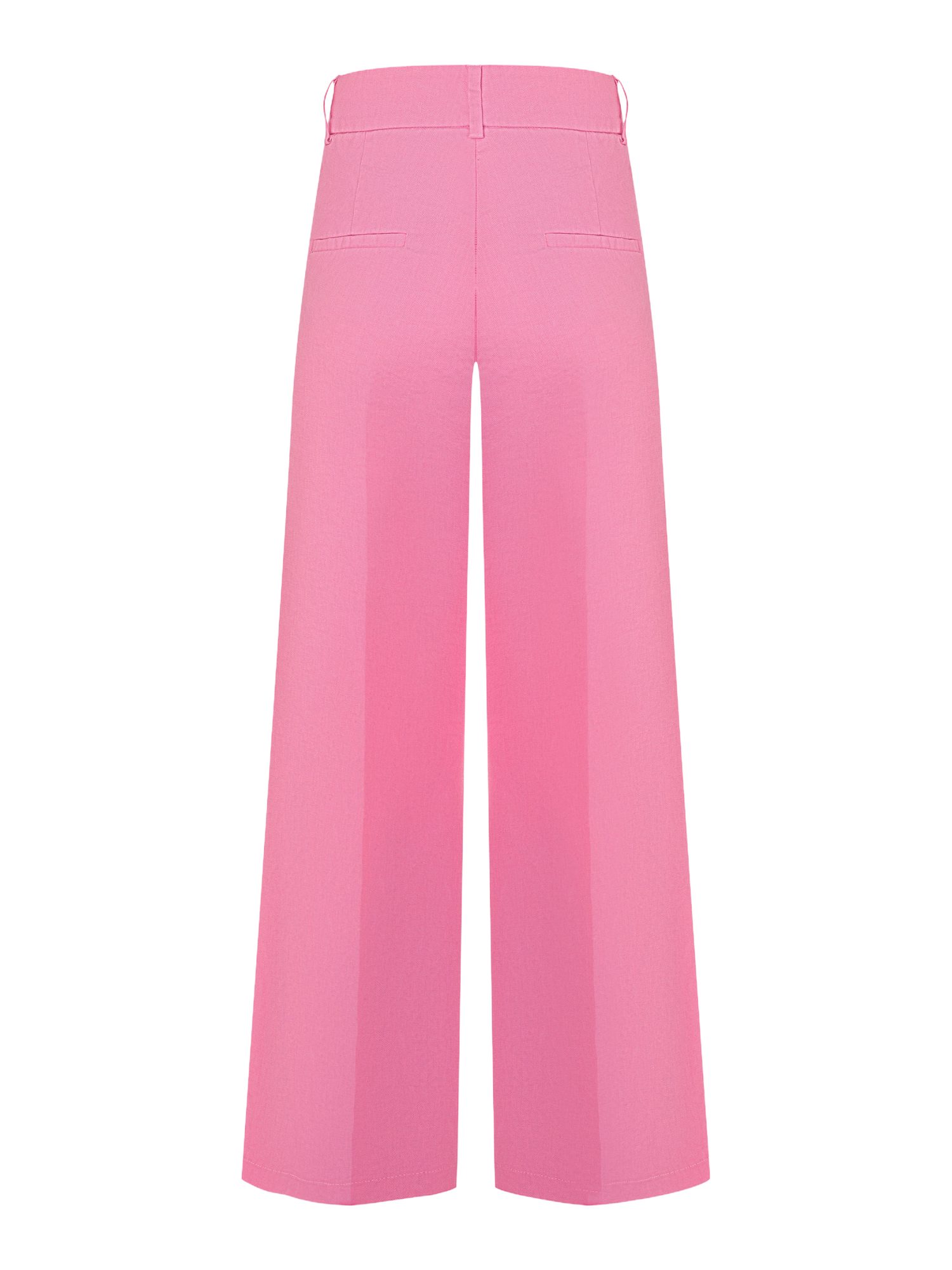 Cambio Stoffhose rosa, Casual, Leinen, Unifarben, Wide Leg, Mittel
