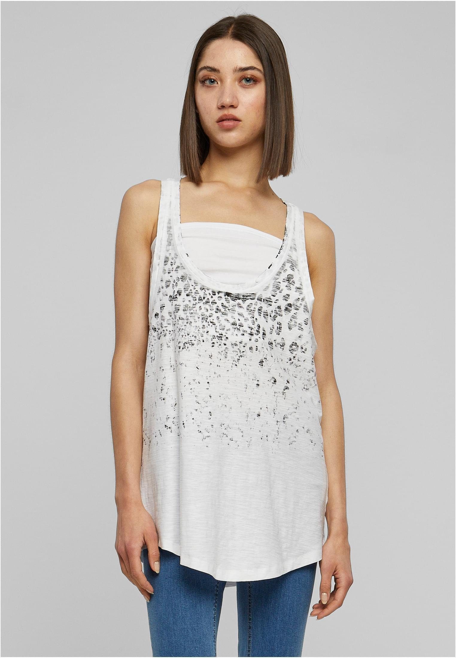 URBAN CLASSICS Tanktop Ladies Long Leo Print Loose Tank XS bis XL