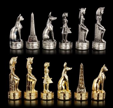 Figuren Shop GmbH Spiel, Zinn Schachfiguren Set - Altes Ägypten - Spielfiguren Mythologie