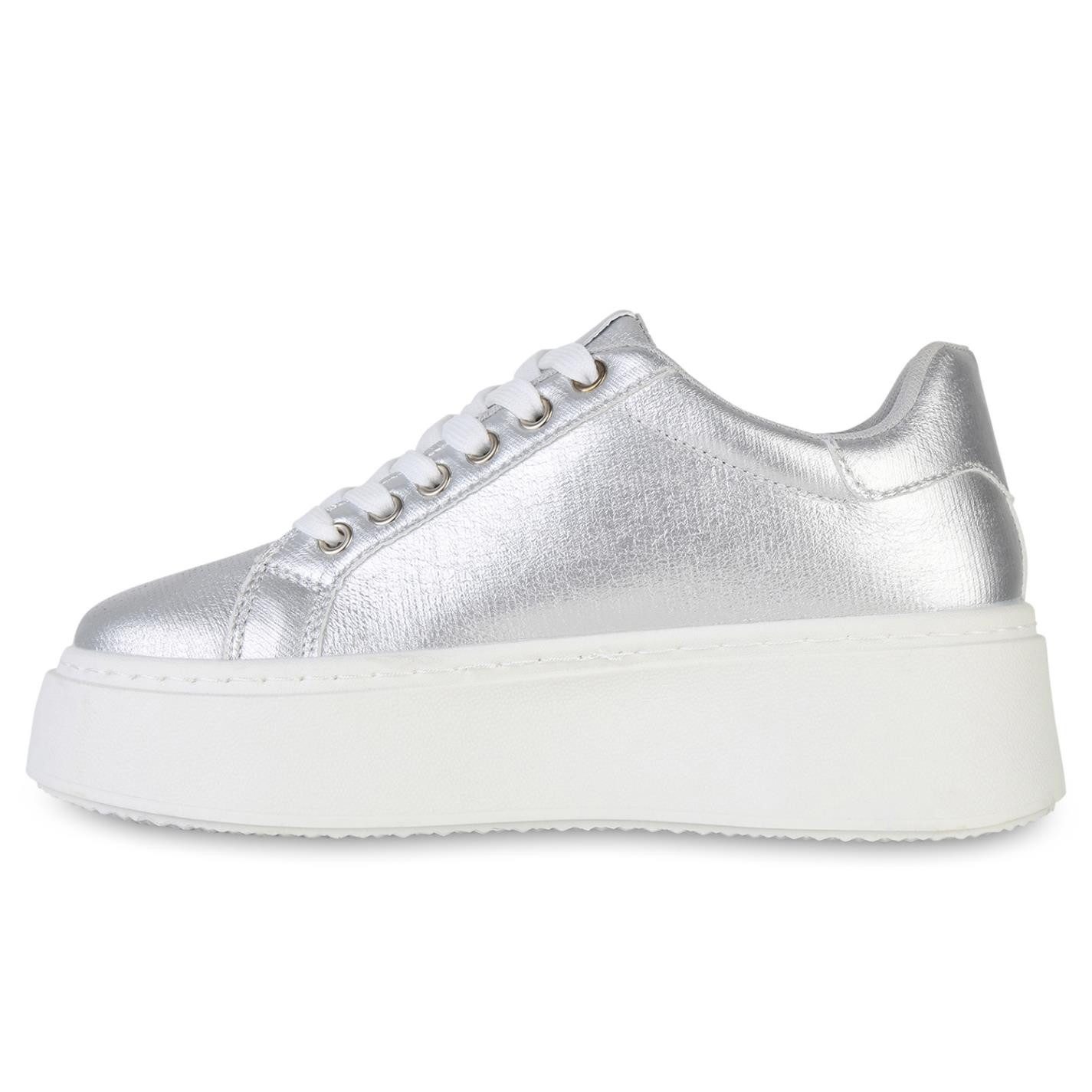 VAN HILL 840983 Plateausneaker Damen Plateau Sneaker Schnürer Wedges Freize günstig online kaufen