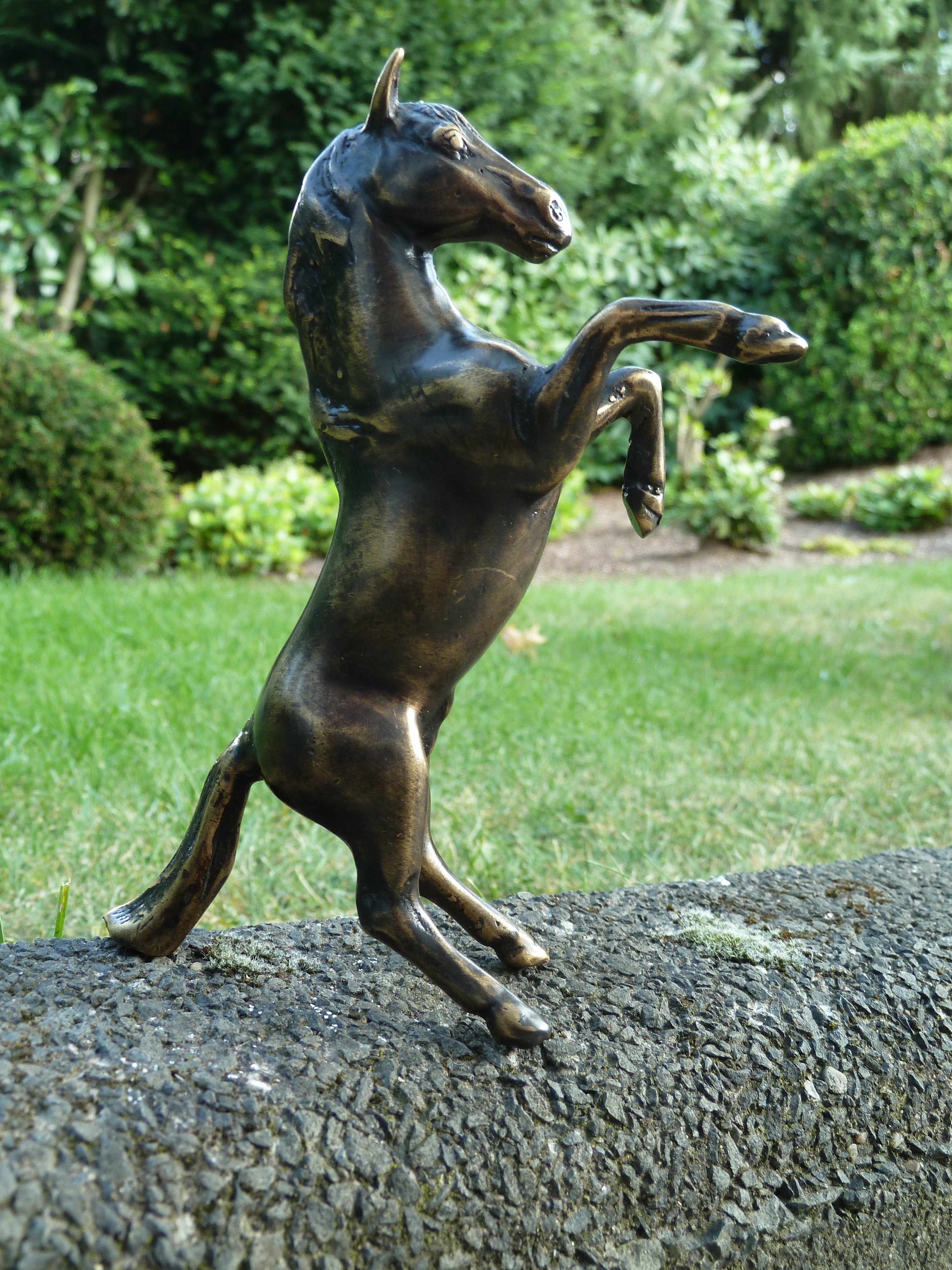 IDYL Dekofigur IDYL Bronze-Skulptur Pferd aufsteigend