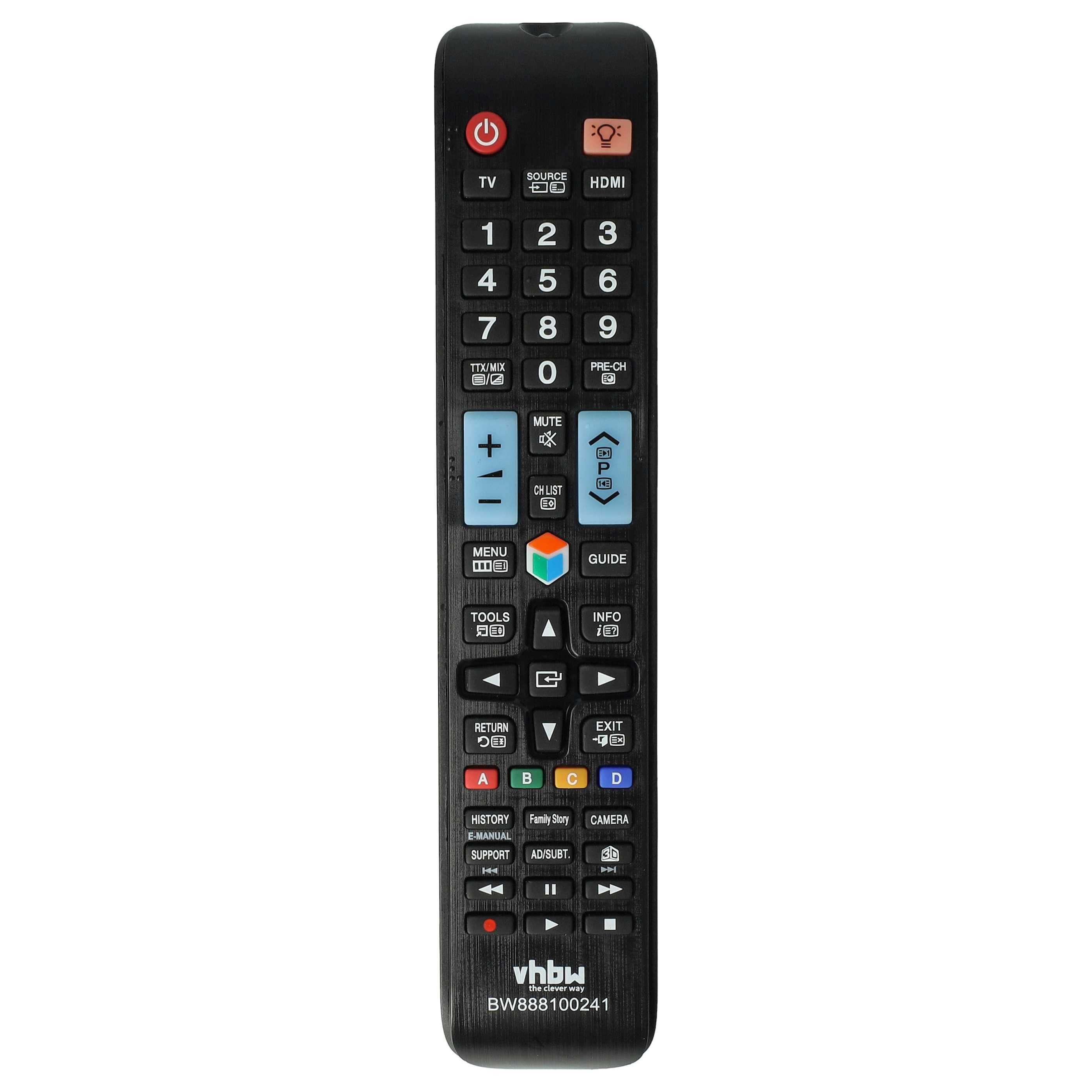 vhbw passend für Samsung UE40ES7080, UE40ES7090, UE40ES7500, UE40ES7507, Fernbedienung