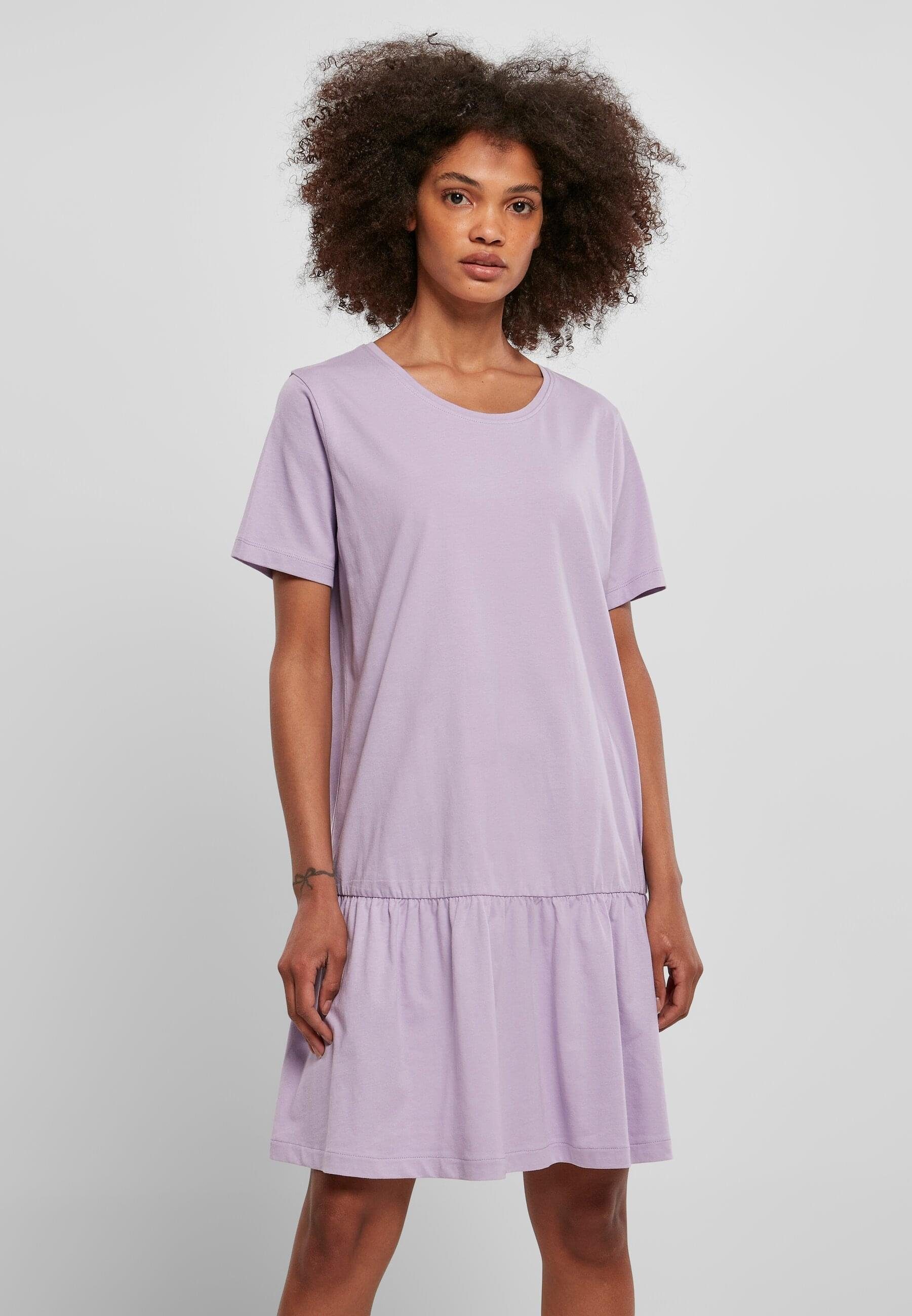 URBAN CLASSICS Stillkleid Damen Ladies Dress (1-tlg) Tee Valance lilac