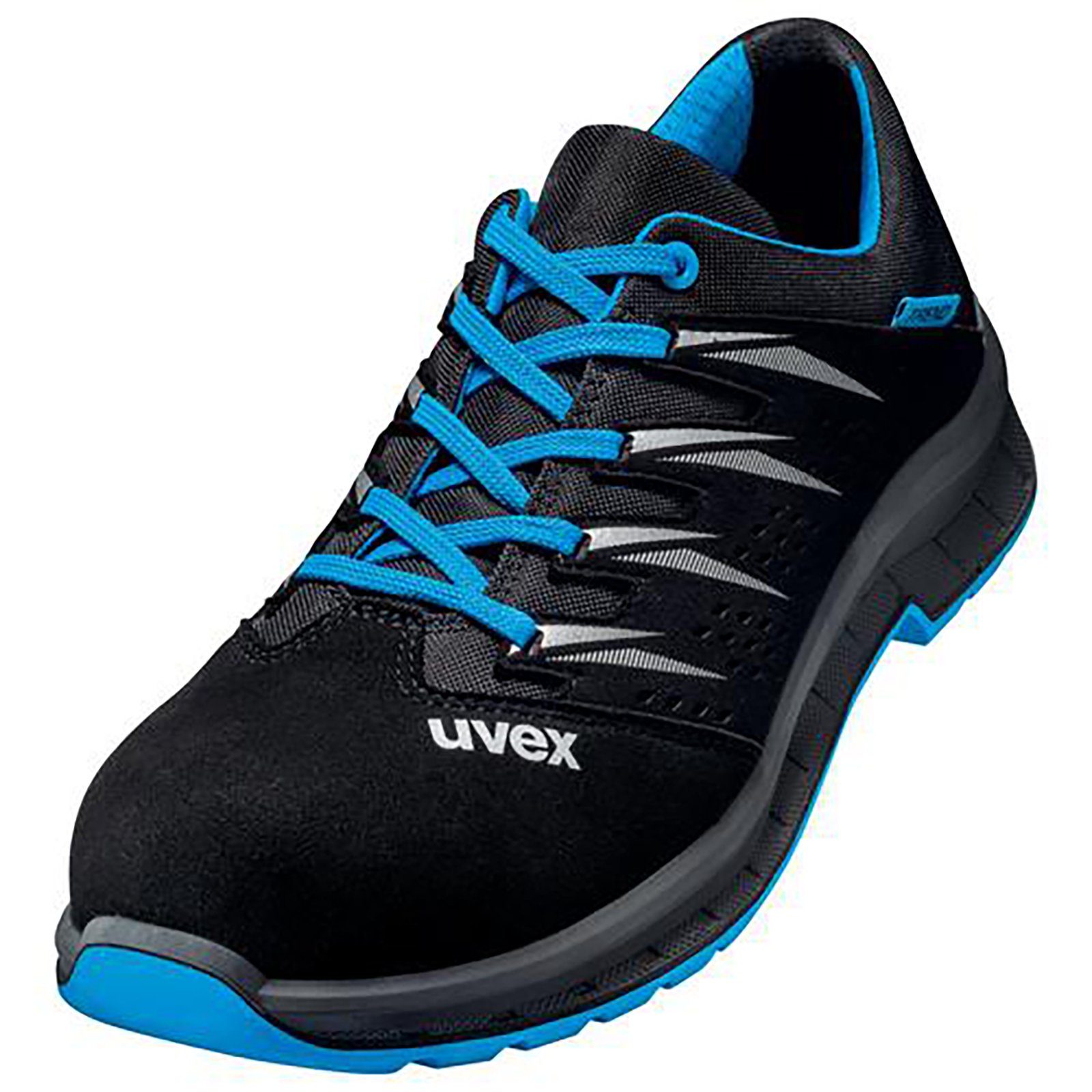 Uvex 2 trend Halbschuhe S1 schwarz blau, Sicherheitsschuh Weite 10