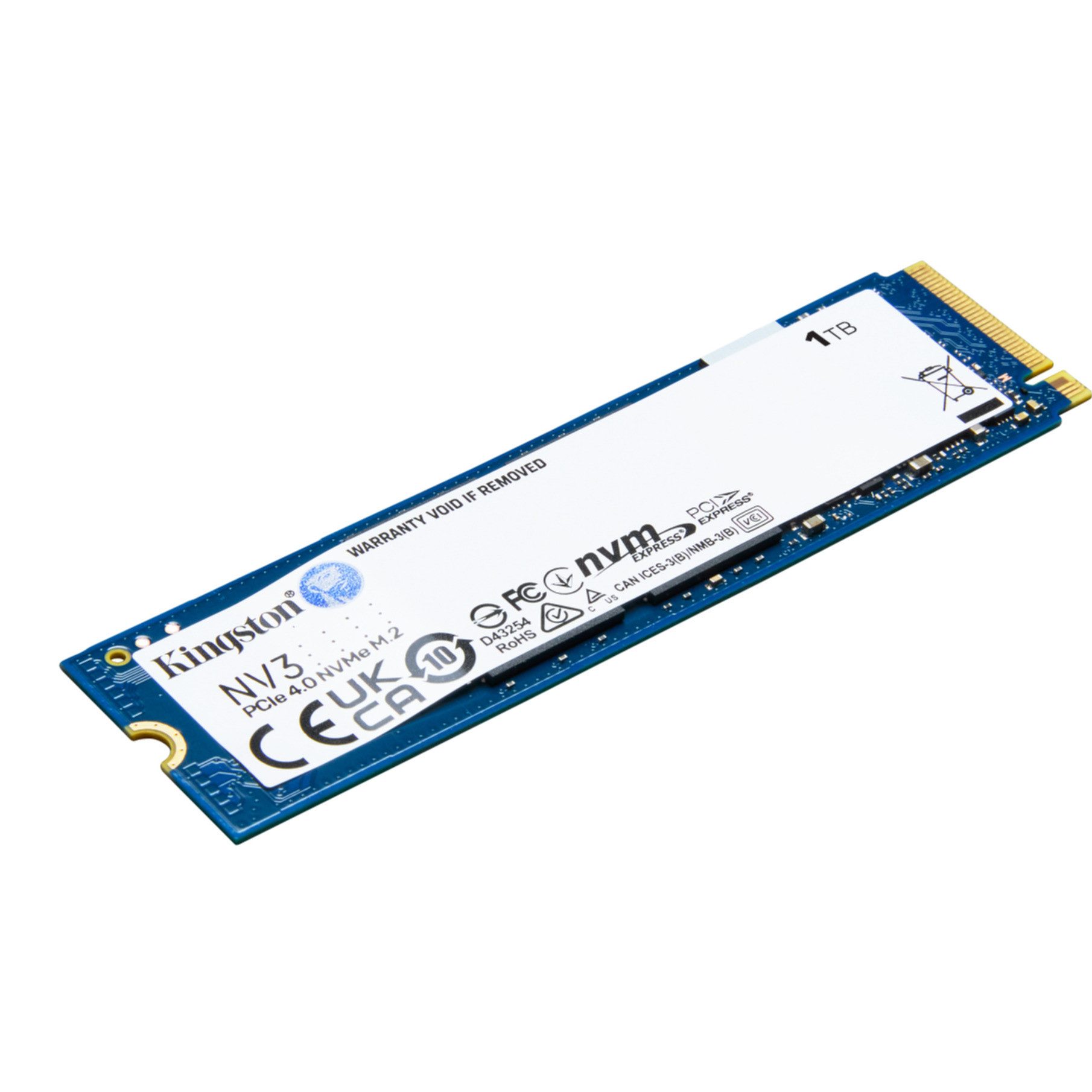 Kingston 1000G NV3 M.2 2280 NVMe SSD interne SSD (1000 GB) 6000 MB/S Lesegeschwindigkeit, 4000 MB/S Schreibgeschwindigkeit