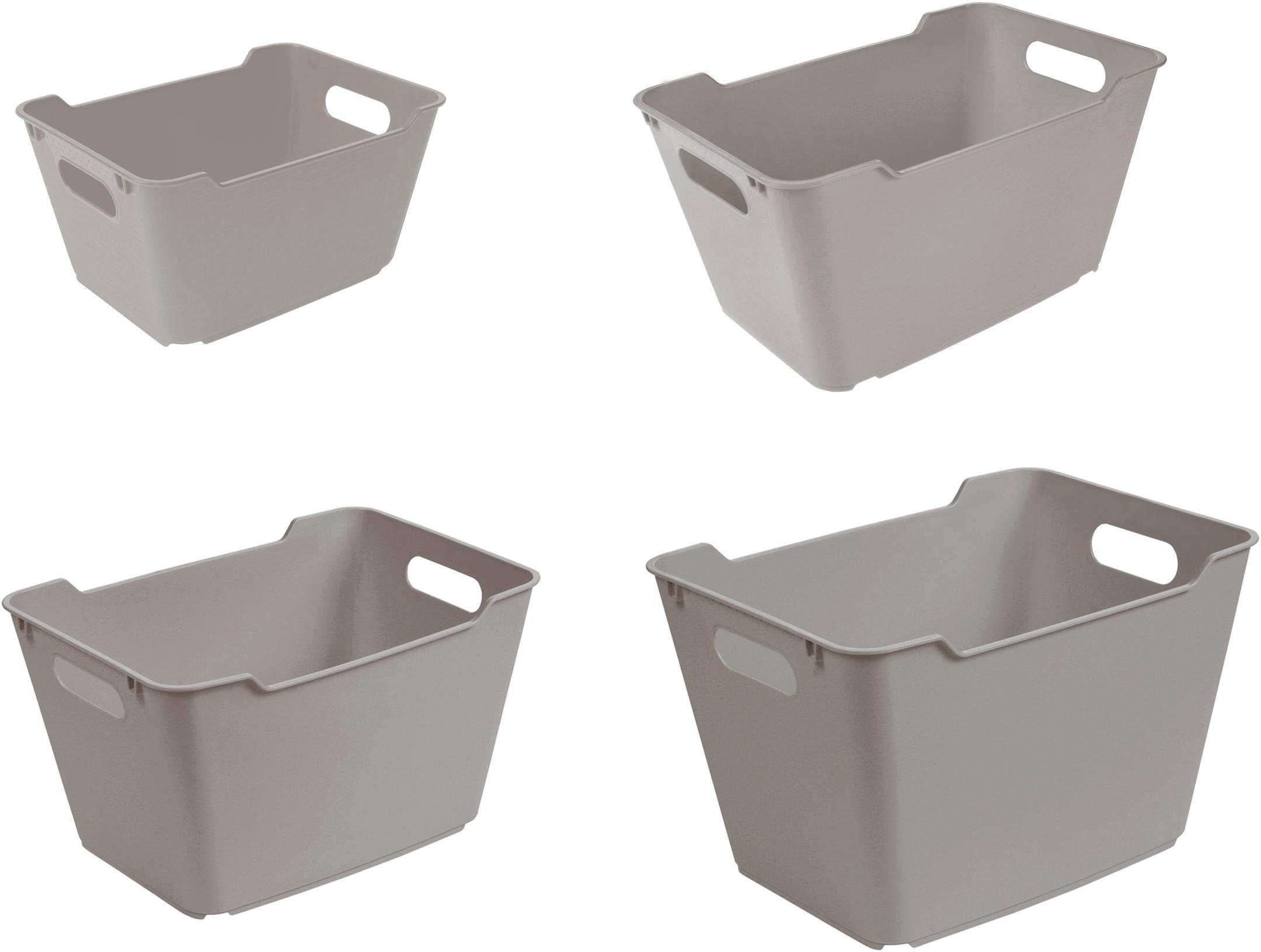 keeeper Aufbewahrungskorb lotta (Set, 4 St), 1,8 l - 20 l, hochwertiger Kunststoff
