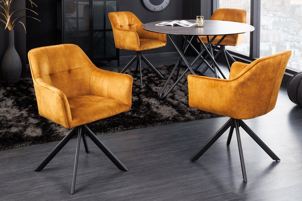 riess-ambiente Esszimmerstuhl LOFT senfgelb / schwarz günstig online kaufen