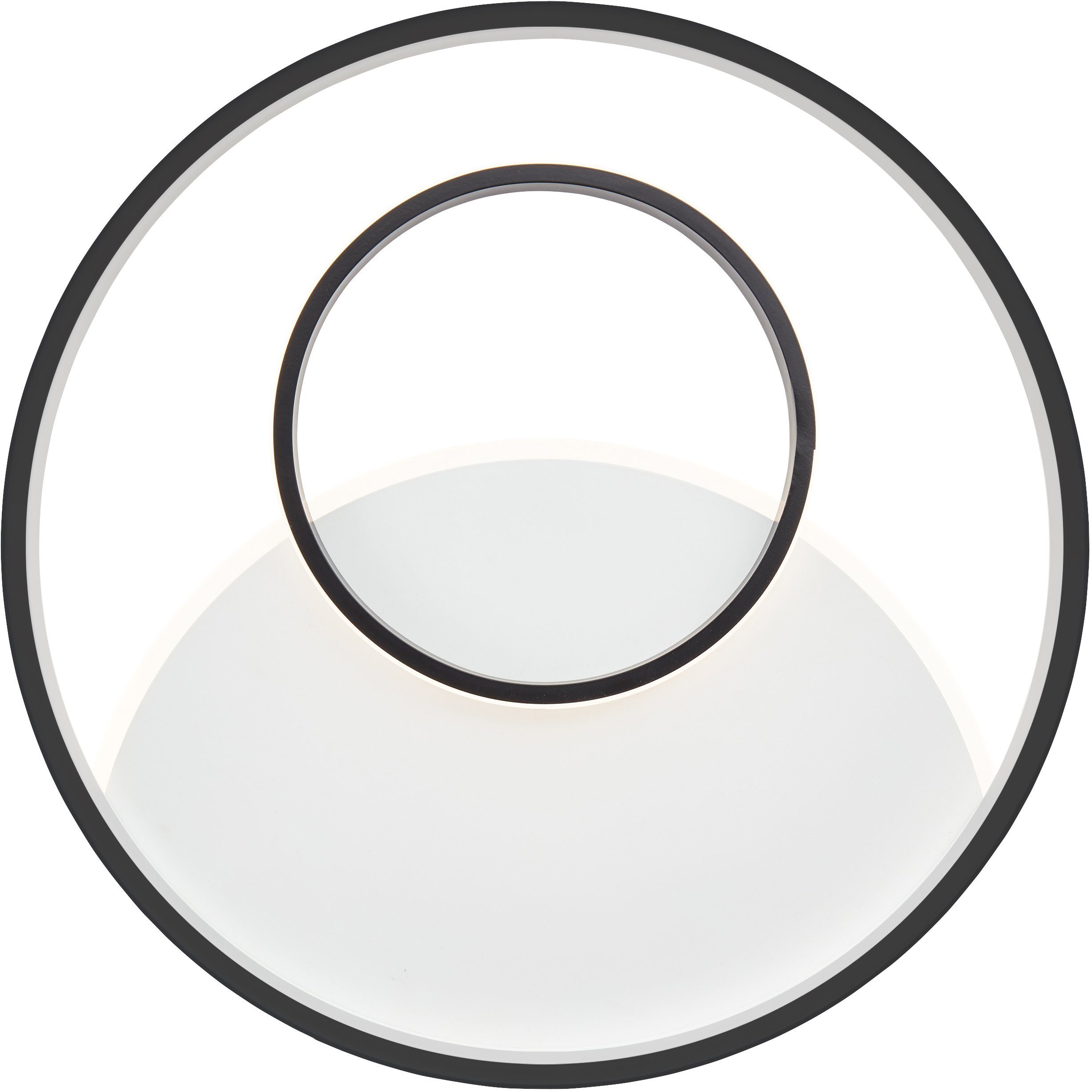 Brilliant LED Deckenleuchte Merapi, LED fest integriert, Warmweiß, Ø 50,8 cm, 4100 lm, warmweißes Licht, Metall/Kunststoff, weiß/schwarz