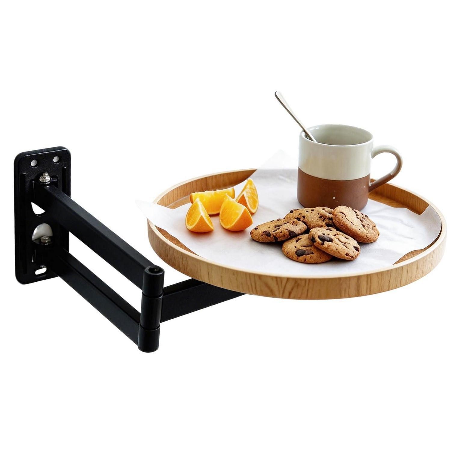 LuxusKollektion Klapptisch Wandklapptisch Rund Holz 30cm drehbar (1-St)