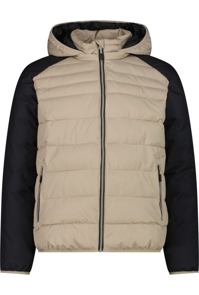 CMP Steppjacke MAN JACKET SNAPS HOOD mit abnehmbarer Kapuze, aus Polyester