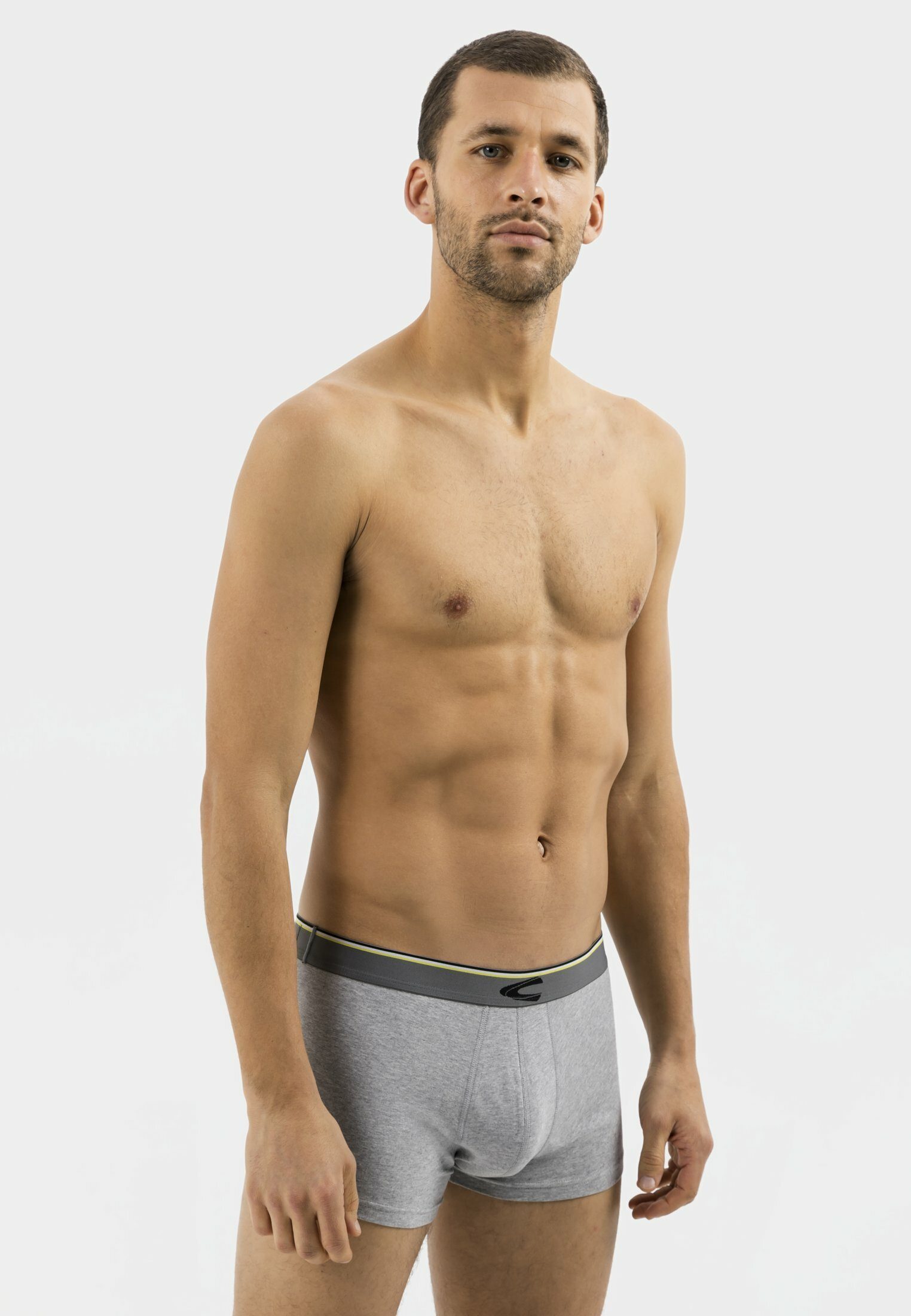 camel active Boxer aus Organic Cotton (2-St) mit Logo Webbund Grau