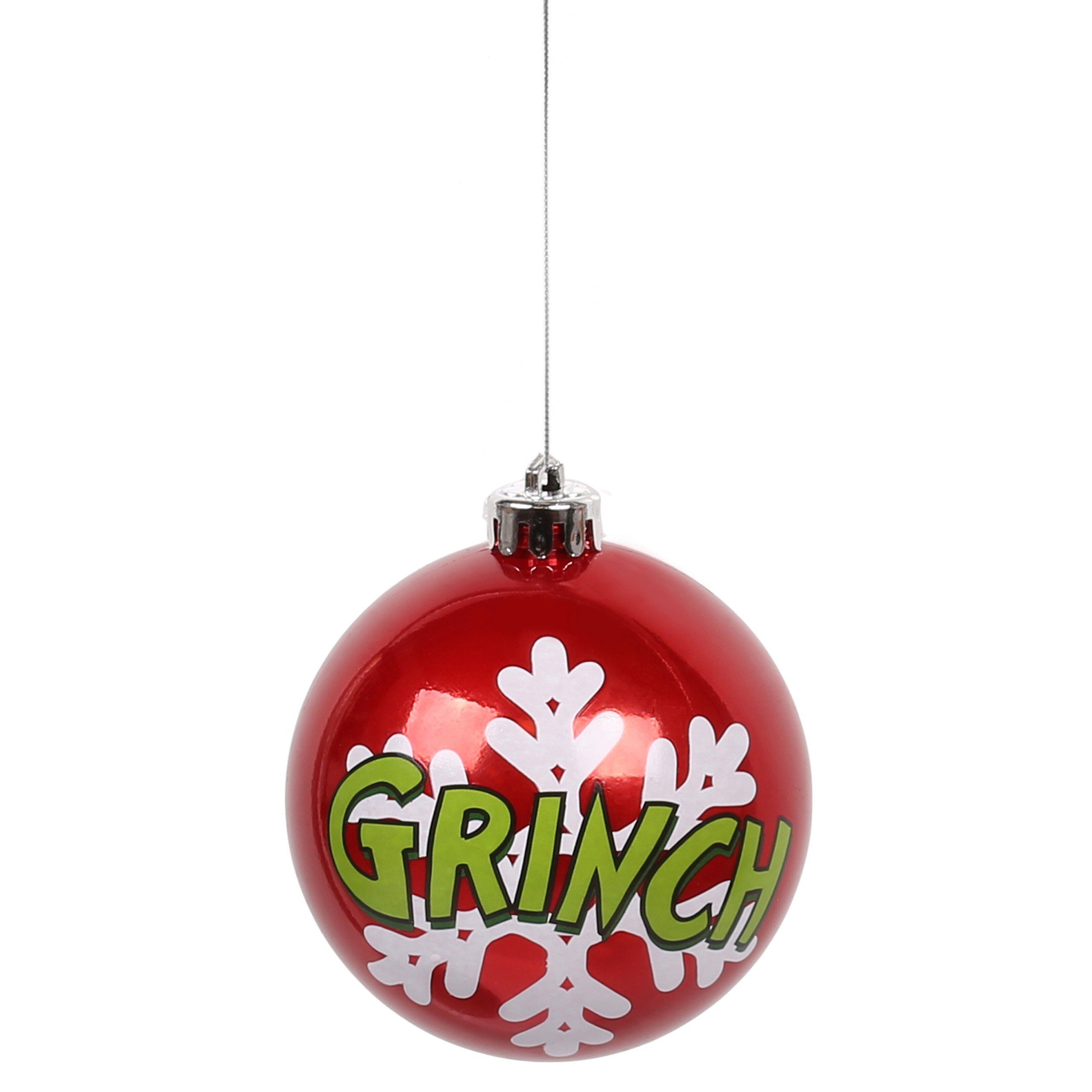 Sarcia.eu Weihnachtsbaumkugel Der Grinch Weihnachtskugelset aus Kunststoff 4 Stück
