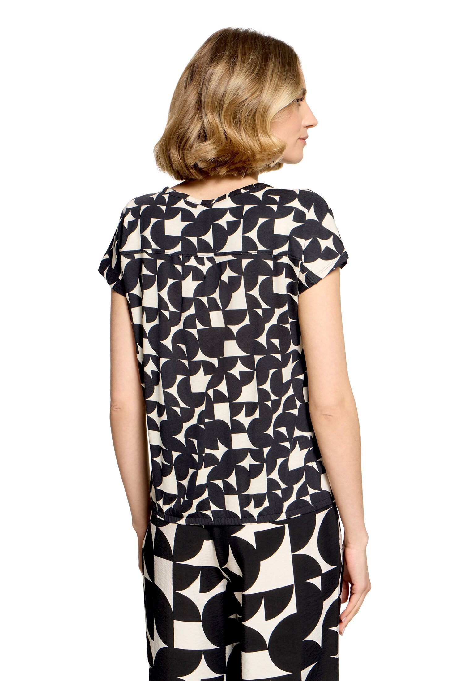 Betty&Co Kurzarmshirt Damen mit Gummizug (1-tlg)