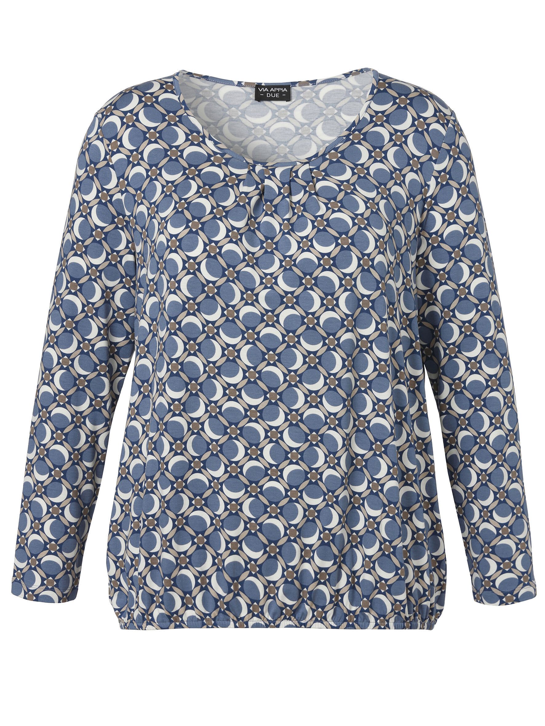 VIA APPIA DUE Langarmshirt (1-tlg) mit Gummizug im Saum