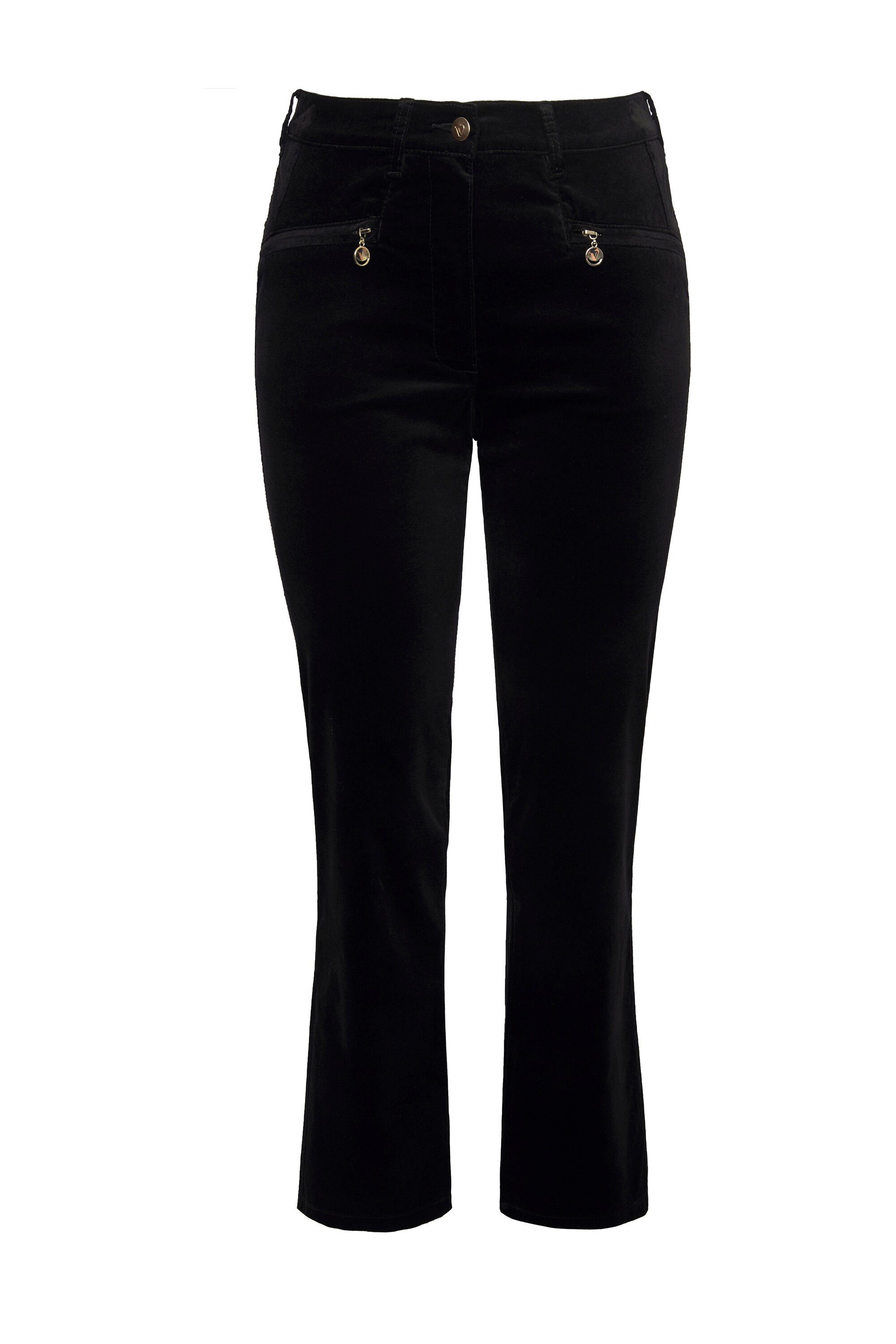 Ulla Popken Funktionshose Samthose Mony konisches Bein Komfortbund Stretch