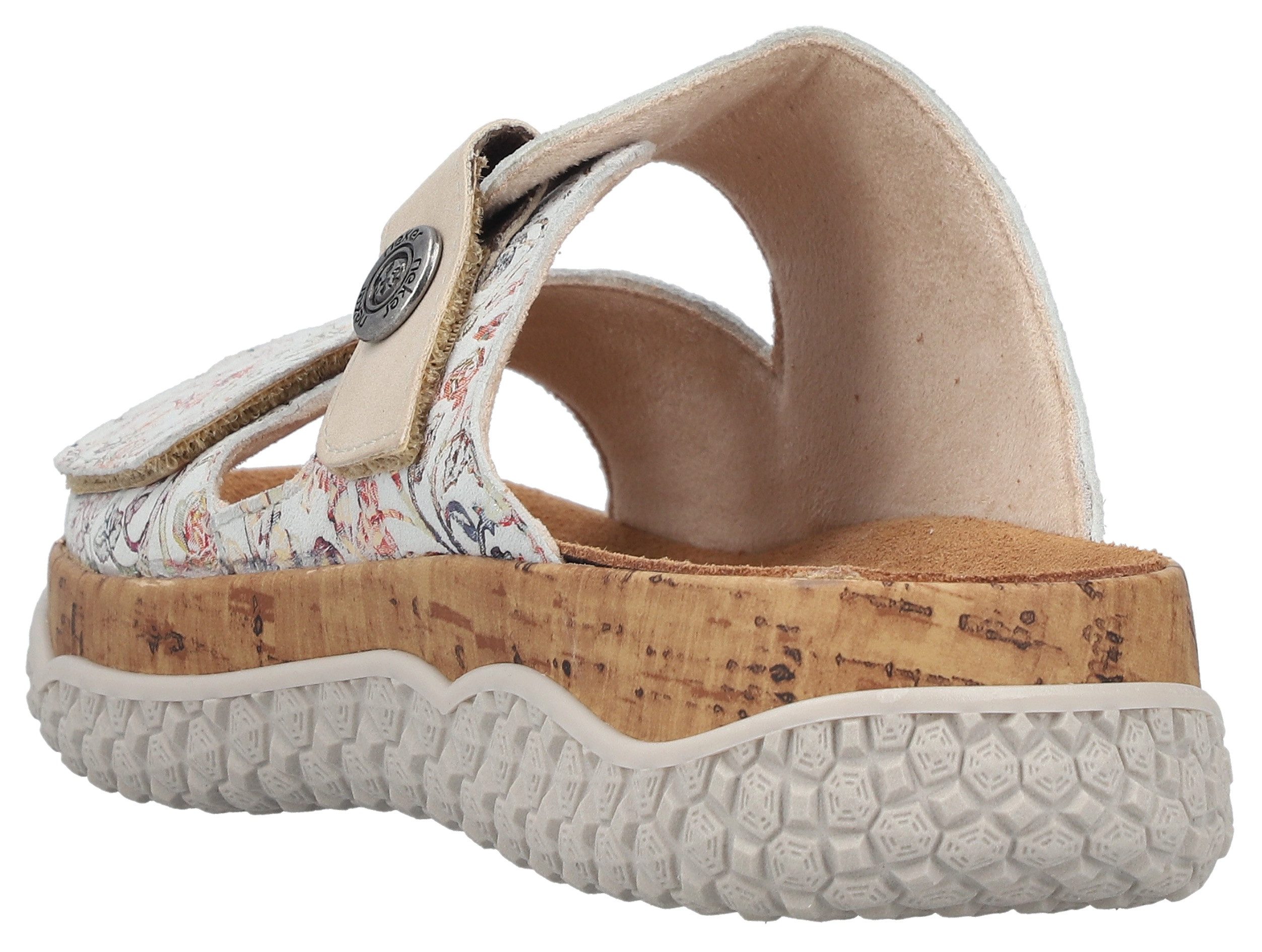 Rieker Pantolette Sommerschuh, Schlupfschuh, Hausschuh mit Klettriemchen