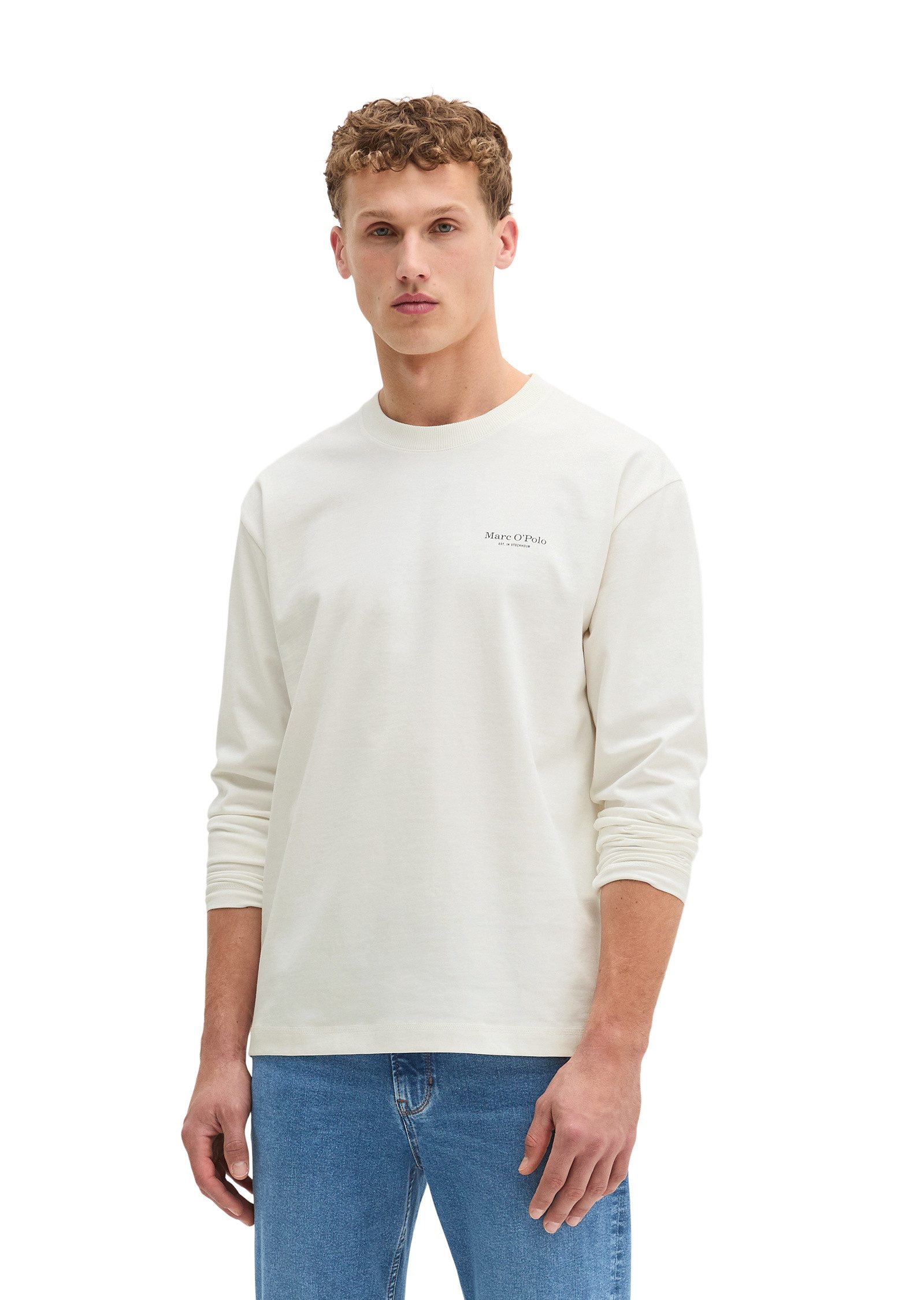 Marc O'Polo Langarmshirt Heavy Jersey mit Rückenprint