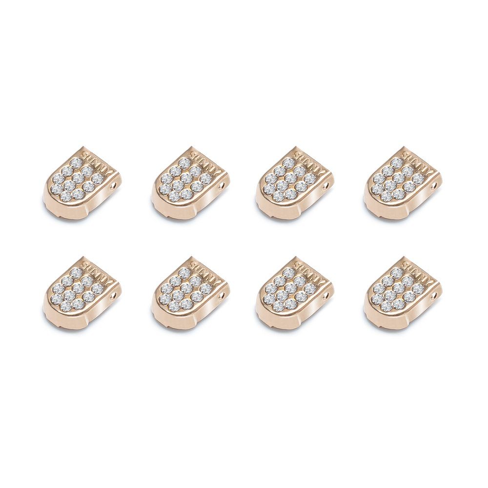 ELANOX Schnürsenkel 4 Stück für 2 Paar Schuhe elastische Schnürsenkel mit Clips, inkl. Enden (Clips) - 8 St. in silber