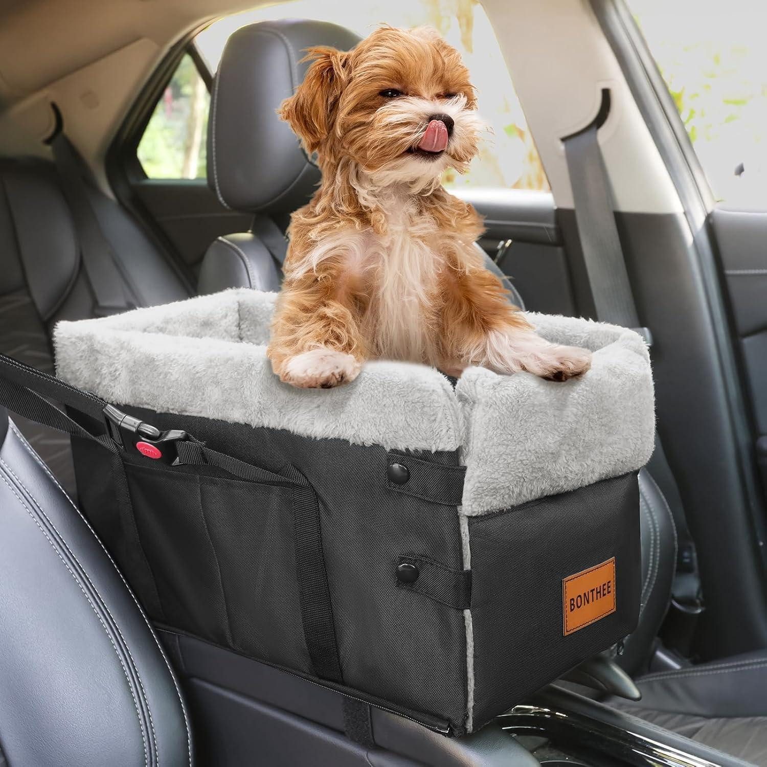BONTHEE Hunde-Autositz Mittelkonsole Hundesitz für kleine Hunde waschbarer Auto-Booster-Sitz