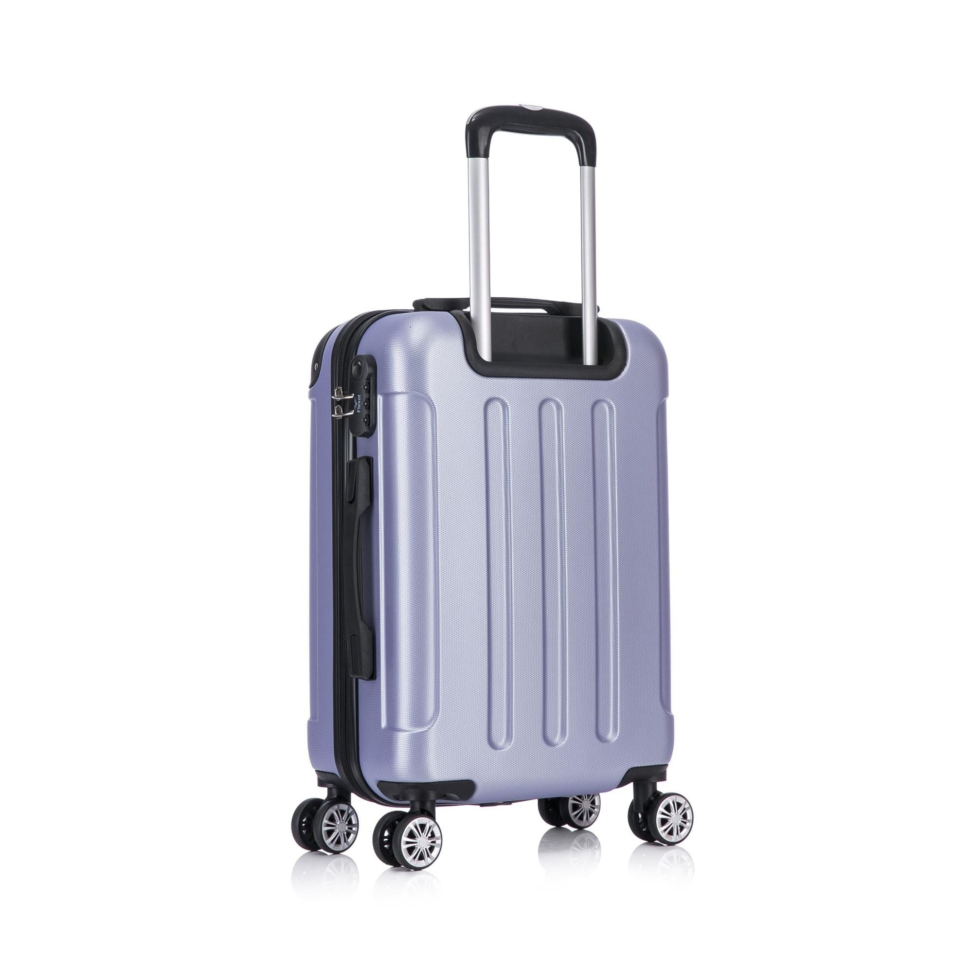 Flexot Hartschalen-Trolley F-2045 Kofferset, 360° Rollen, robuster Reisekoffer, Bordcase, 4 Rollen, Robuster und moderner Koffer mit vier 360° Rollen und Zahlen – Bild 4 von 5