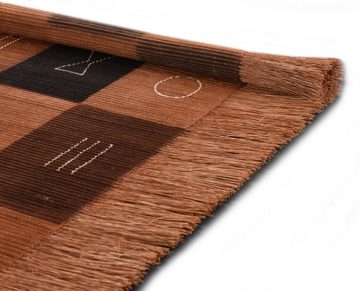 Teppich Tulon, DIE HAUSKUNST, rechteckig, Höhe: 4 mm, Flachgewebe, handgewebt, mit Fransen