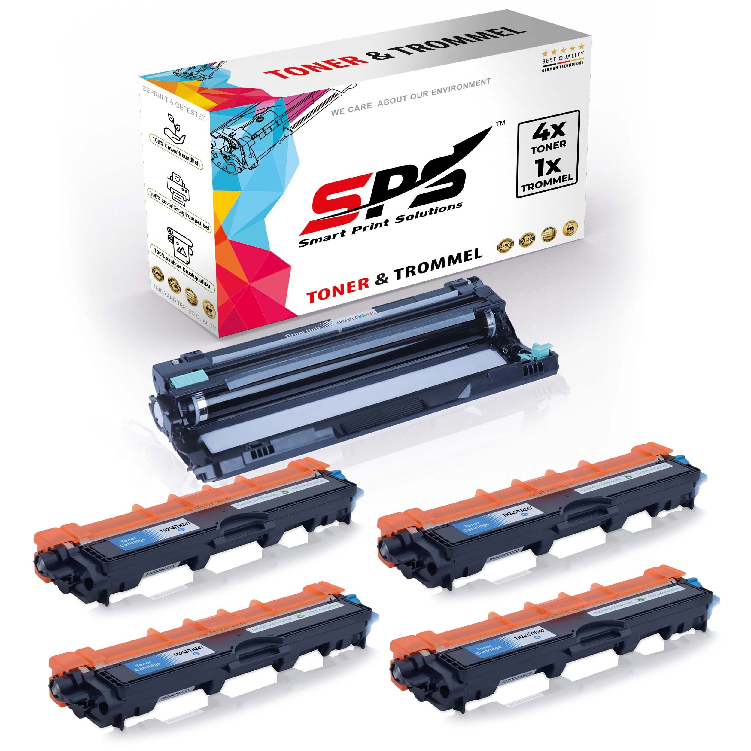 SPS Tonerkartusche Kompatibel für Pack) (5er TN-247C, DCP-L3550 Brother DR-243CL