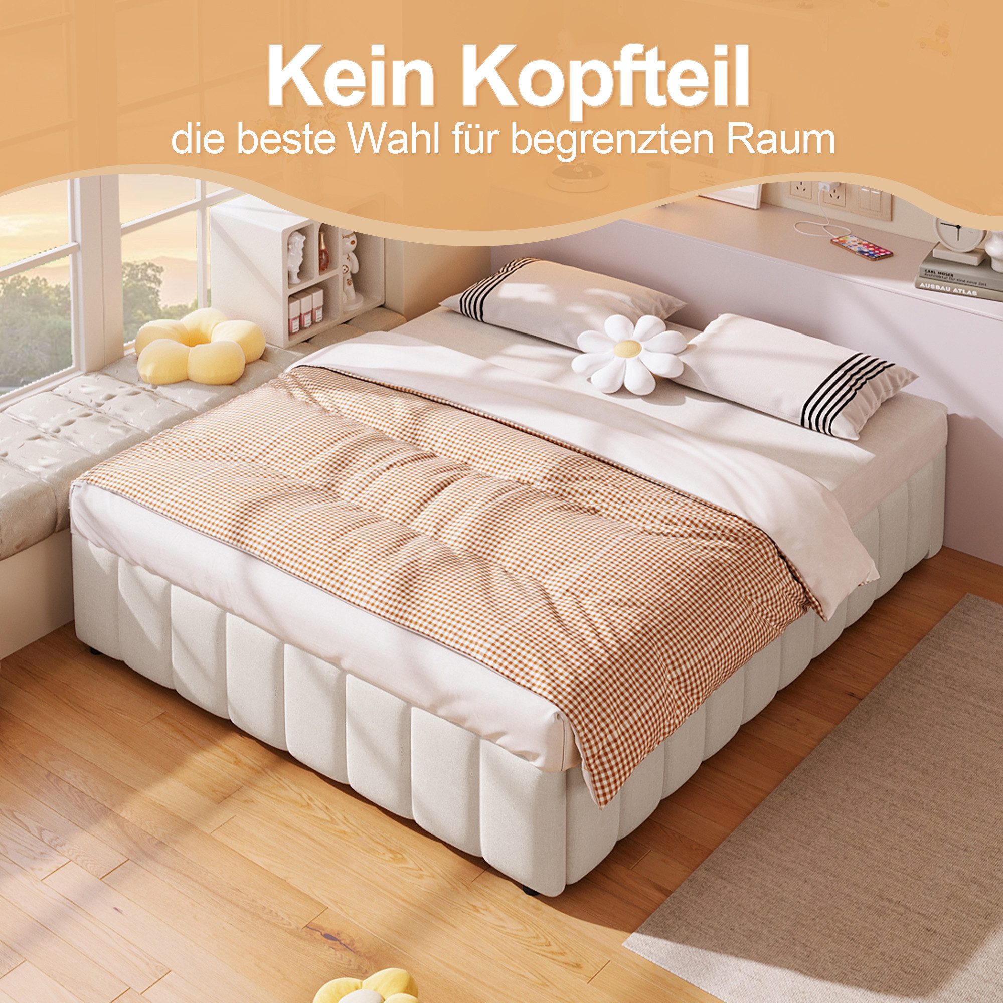 REDOM Polsterbett Funktionsbett,Kinderbett,Jugendbett (Polsterbett,mit hydr günstig online kaufen