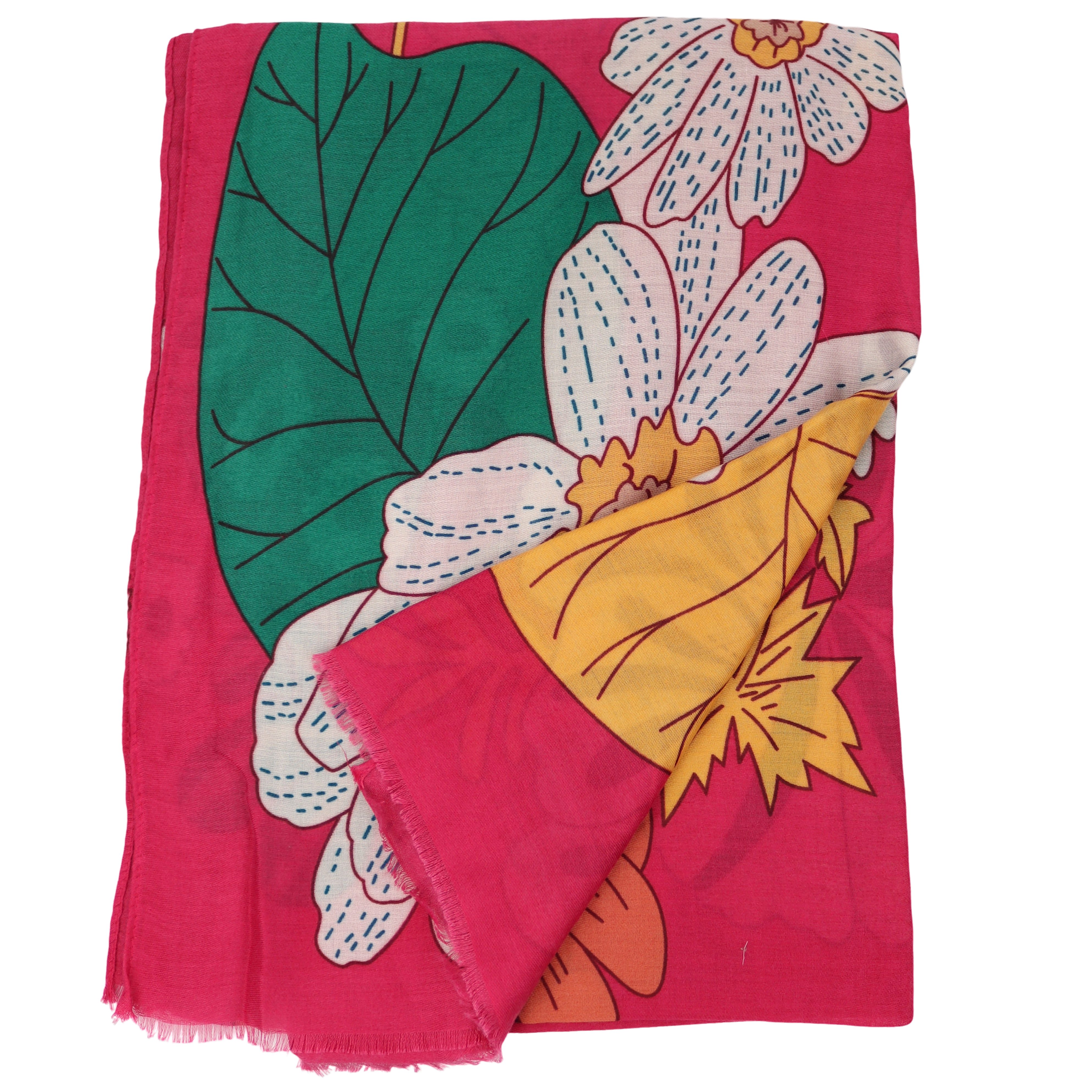 MIRROSI Modeschal Weich XXL ca.85x180cm Schal Bunt Blumen, (Kollektion Herb günstig online kaufen