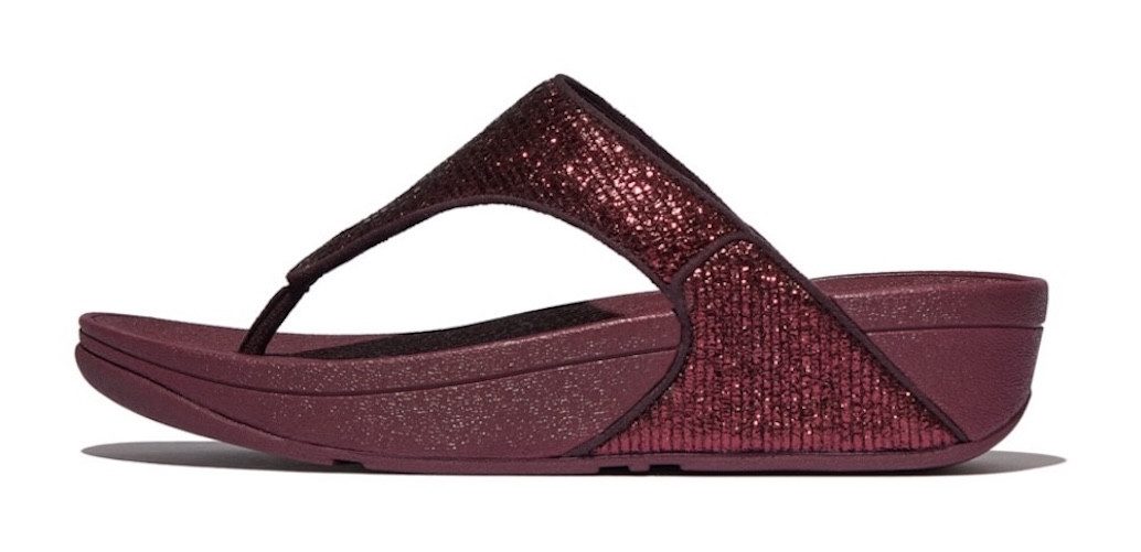 Fitflop LULU CRINKLED SHIMMER Zehentrenner Slides, Badeschuh mit Glitter günstig online kaufen