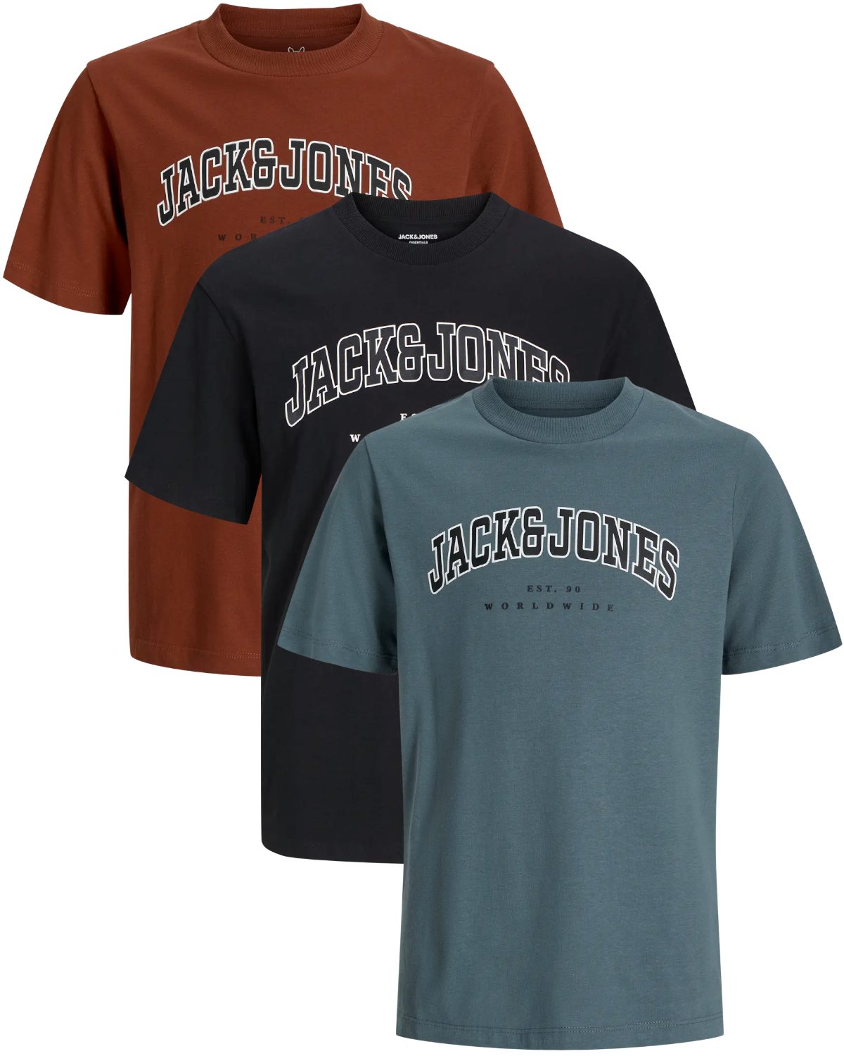 Jack & Jones PlusSize Print-Shirt (Spar-Set, 3er-Pack) Big Size Shirt Übergrößen Shirt