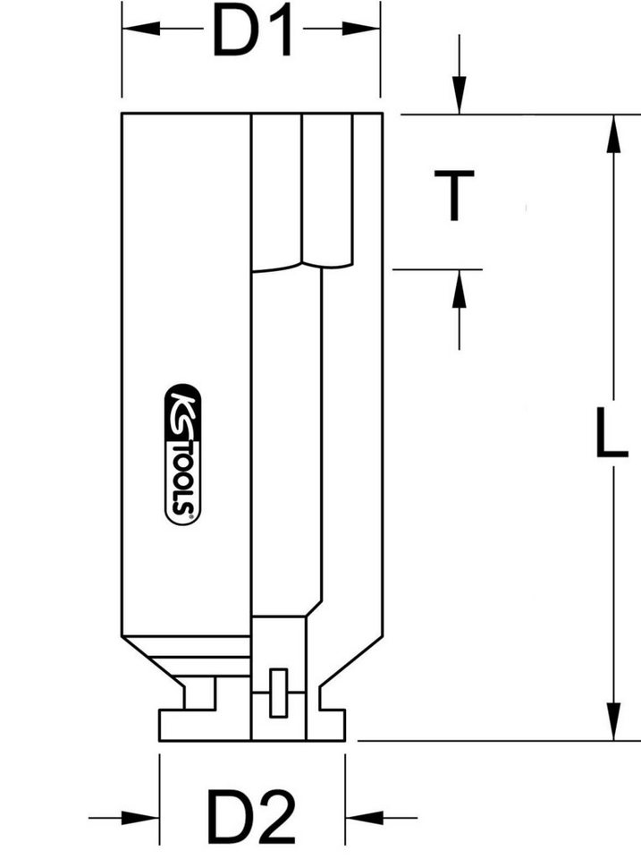 Thumbnail - KS Tools Stecknuss 1.1/2" Sechskant-Kraft-Stecknuss, 61 mm, kurz